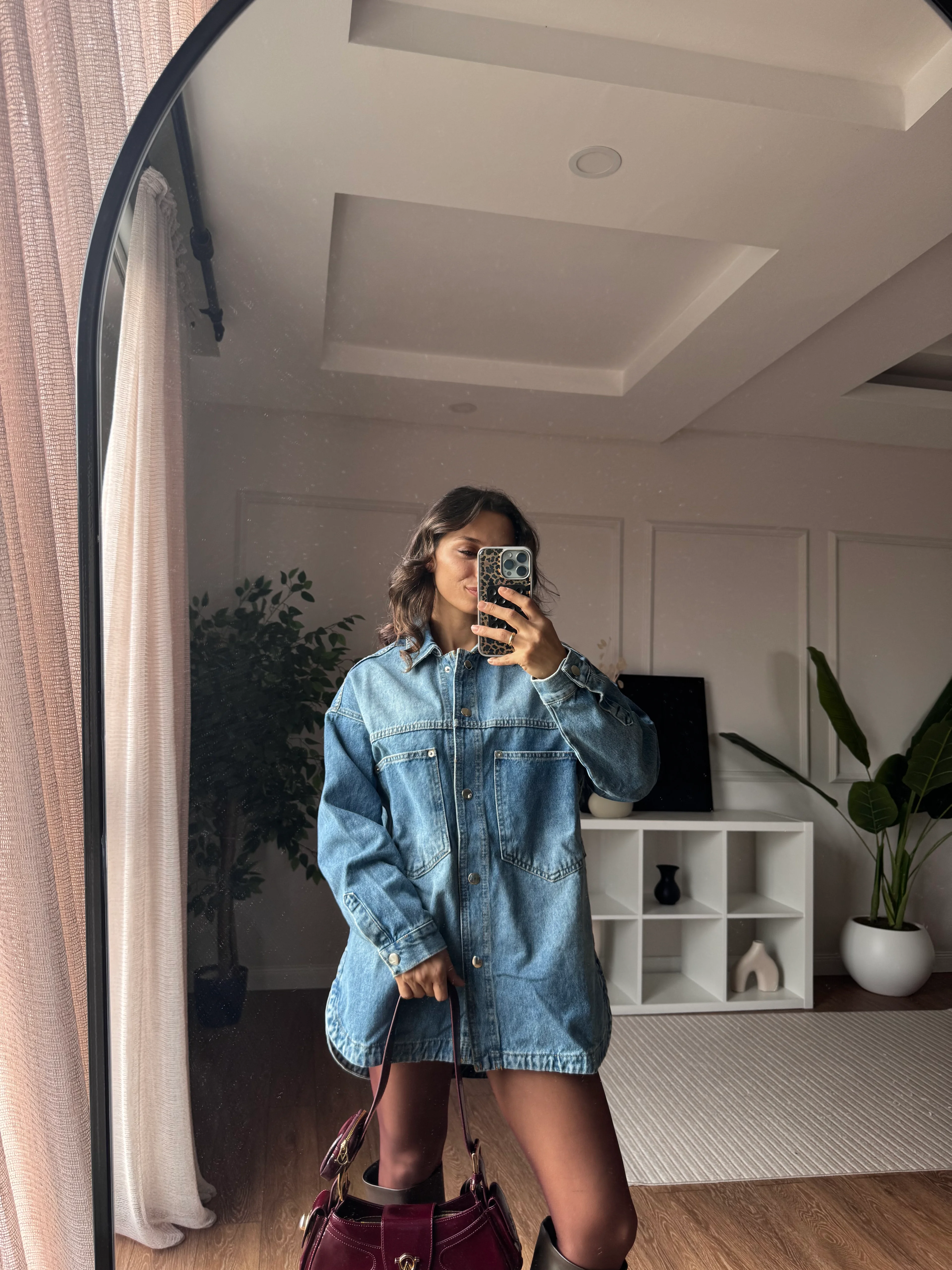 Zra Oversize Denim Ceket
