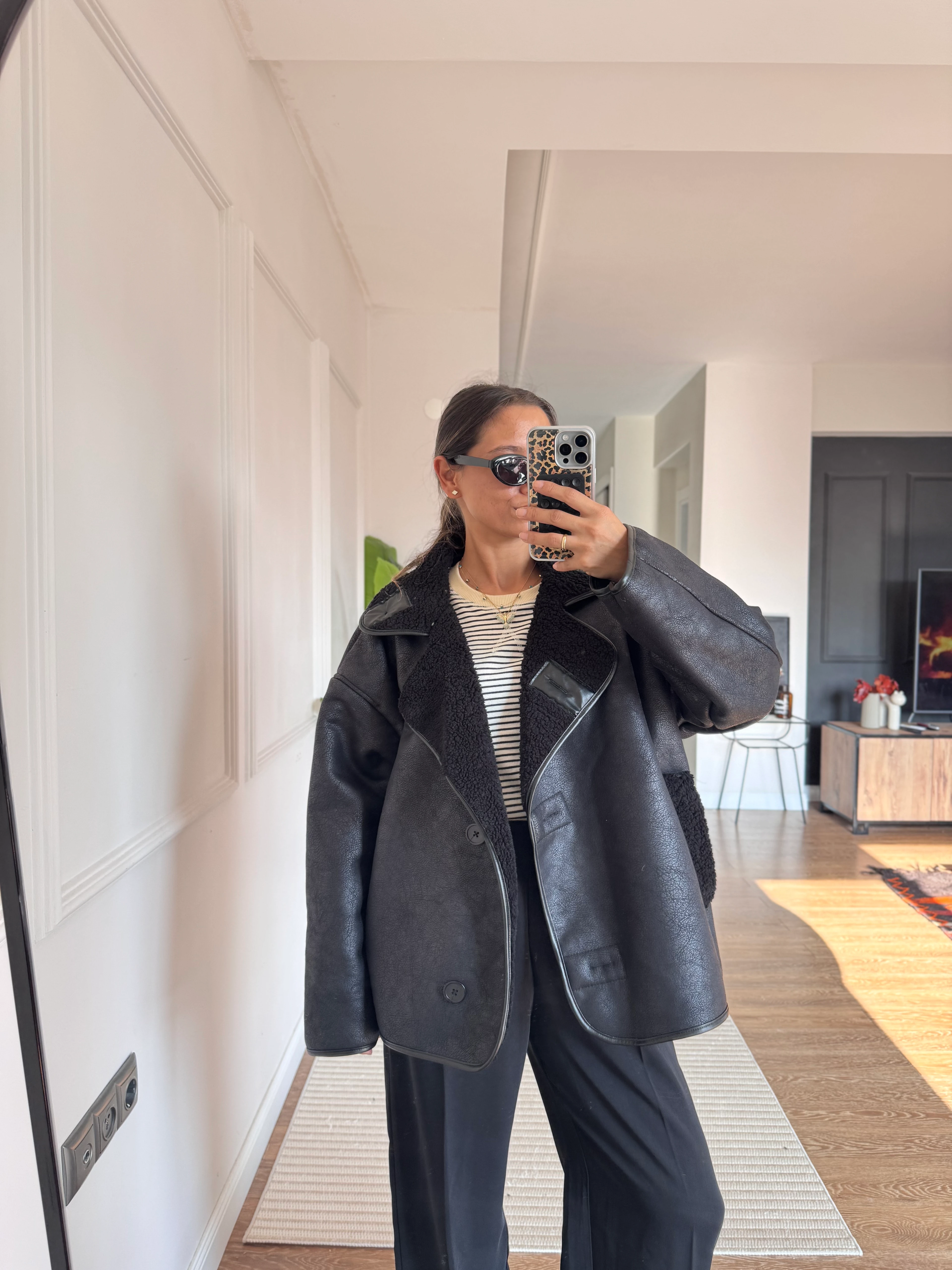 ZRA Model Biker Mont  - Siyah