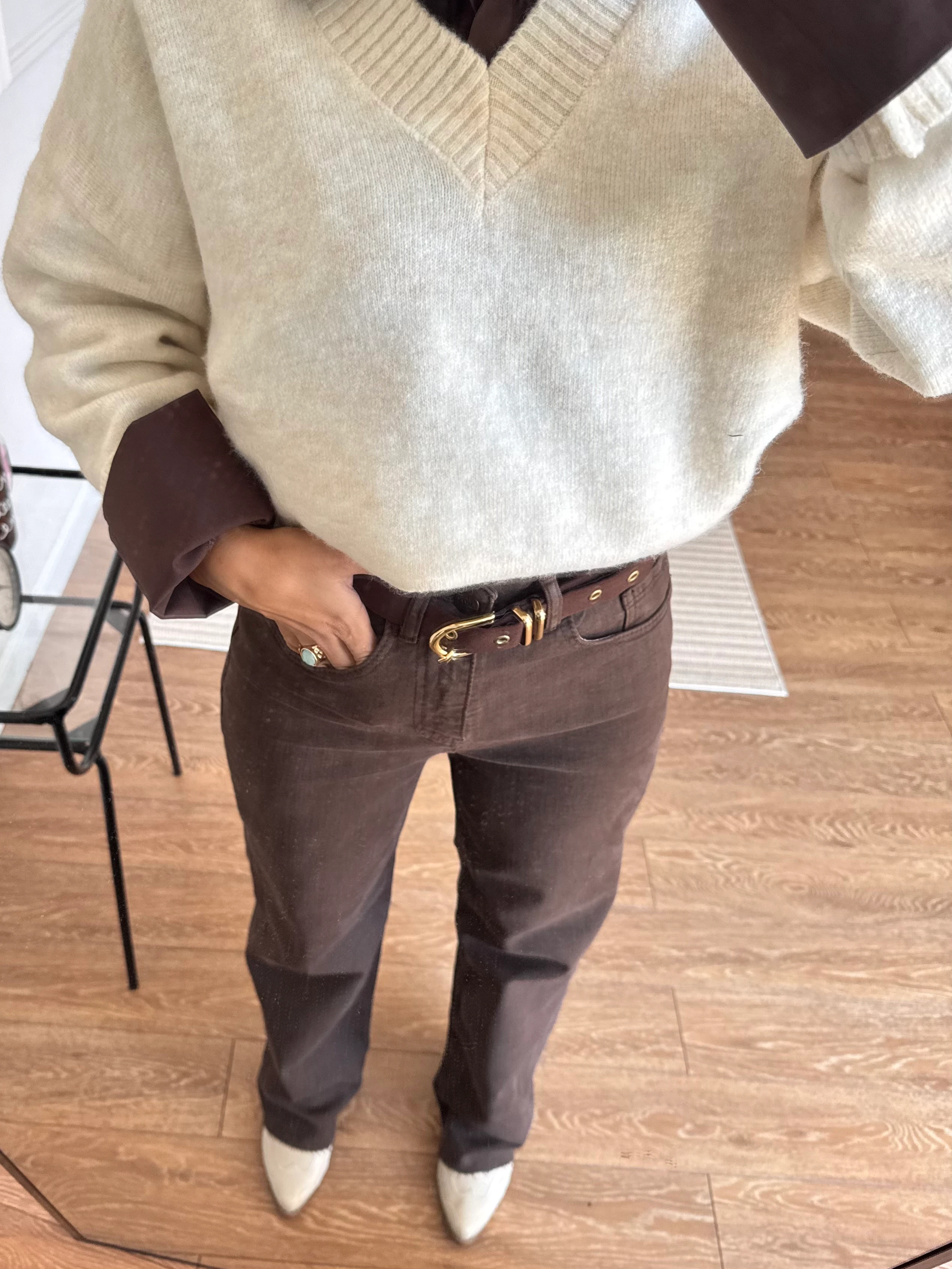 Straight Acı Kahve Jean