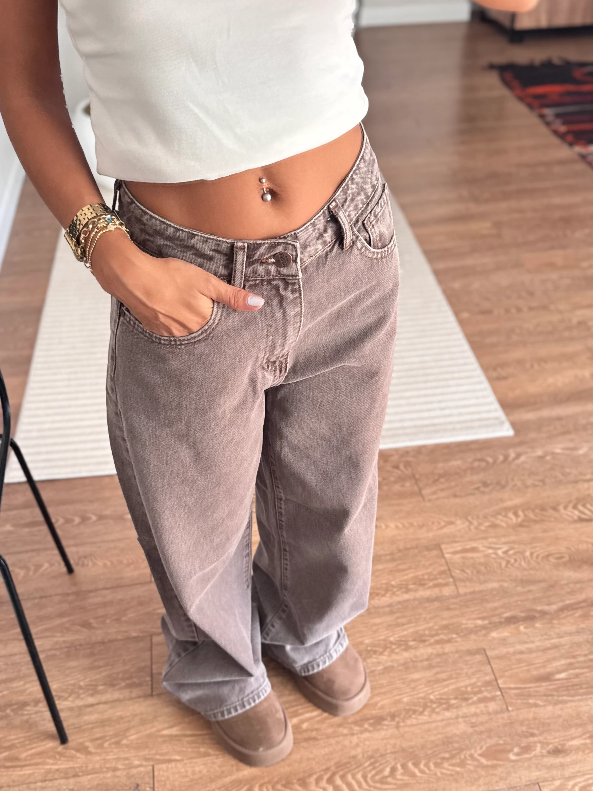 Yüksek Bel Palazzo Jean