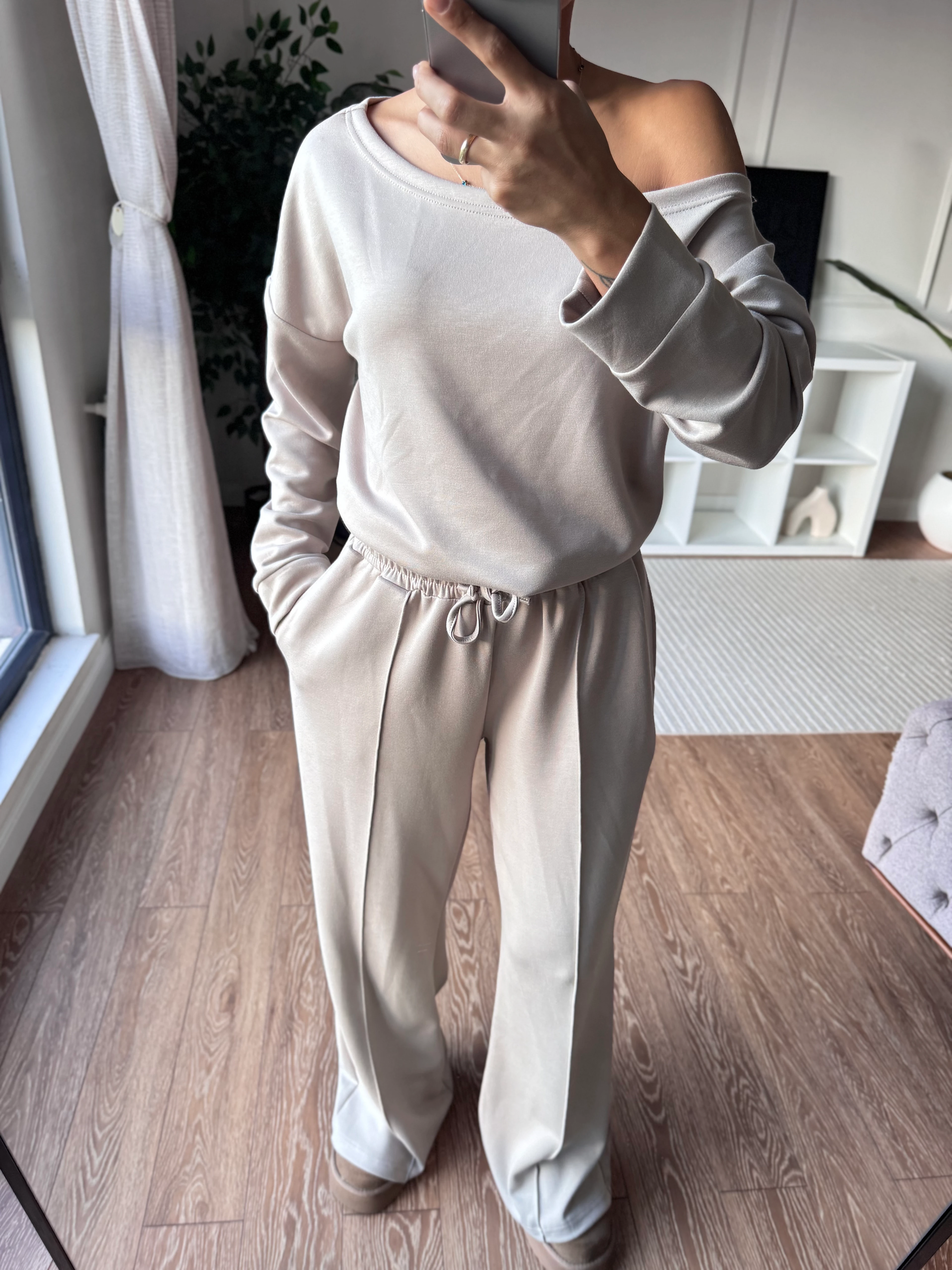 Düşük Omuz Yaka Modal Takım