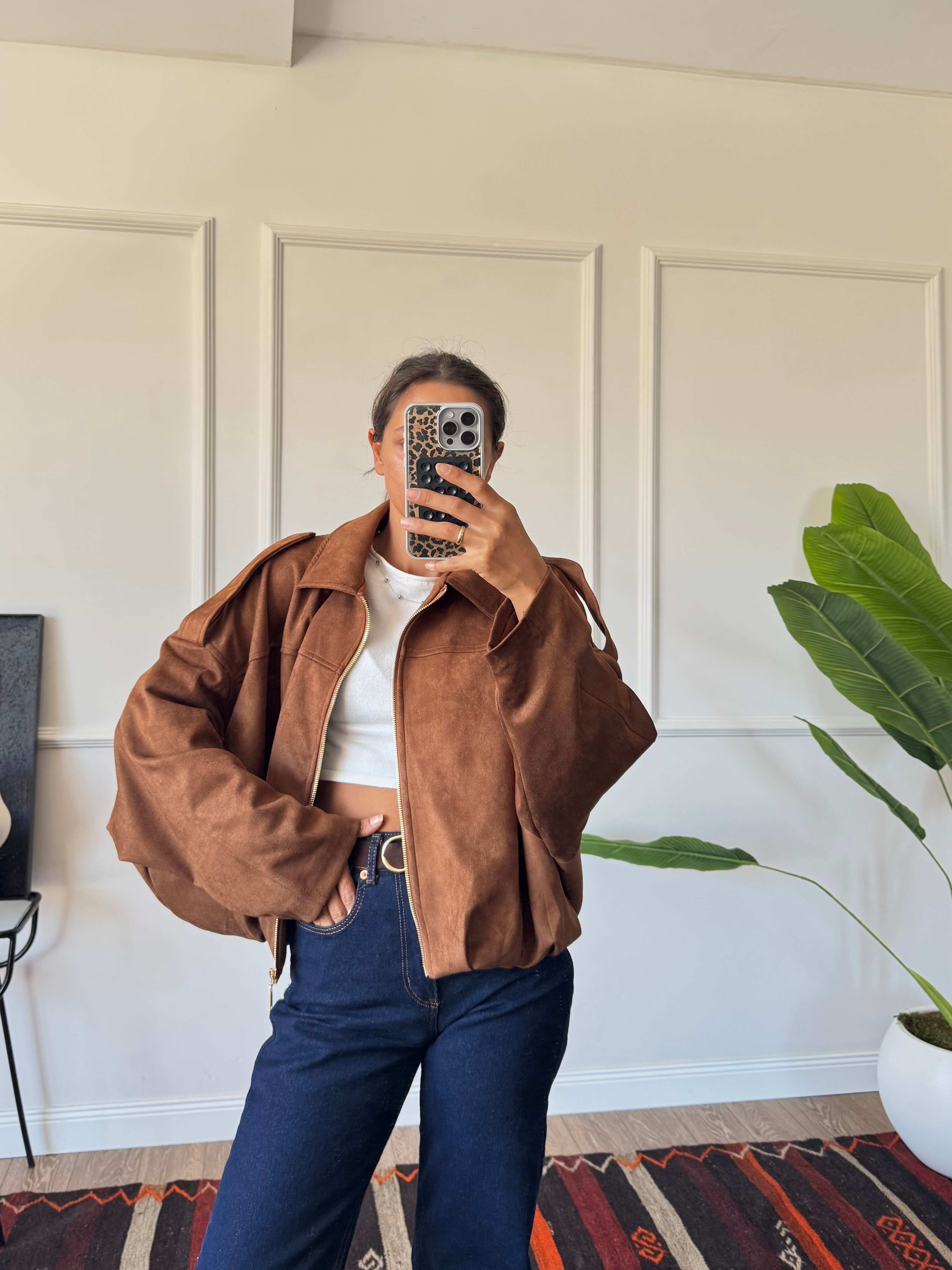 Süet Bomber Ceket