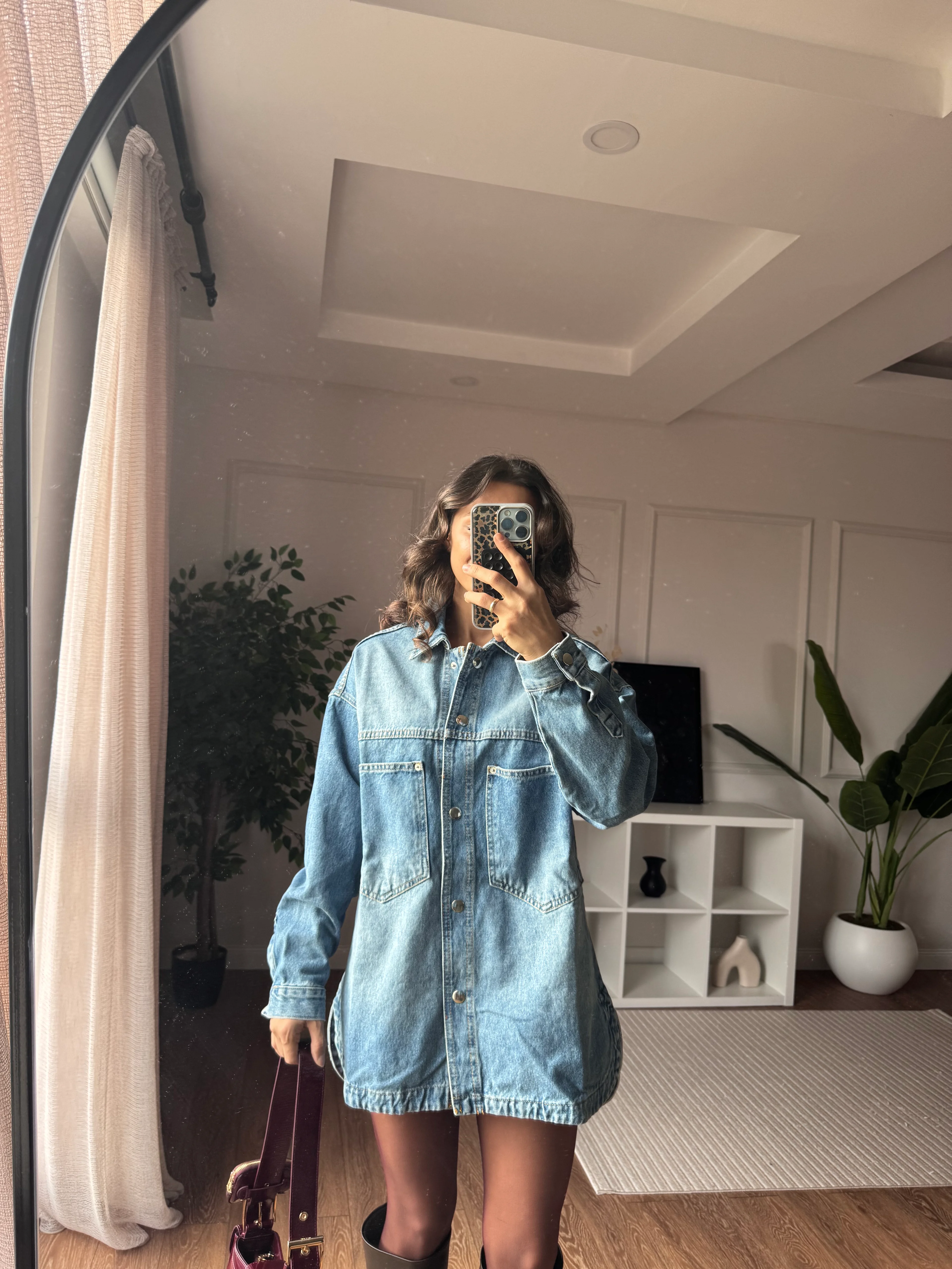 Zra Oversize Denim Ceket