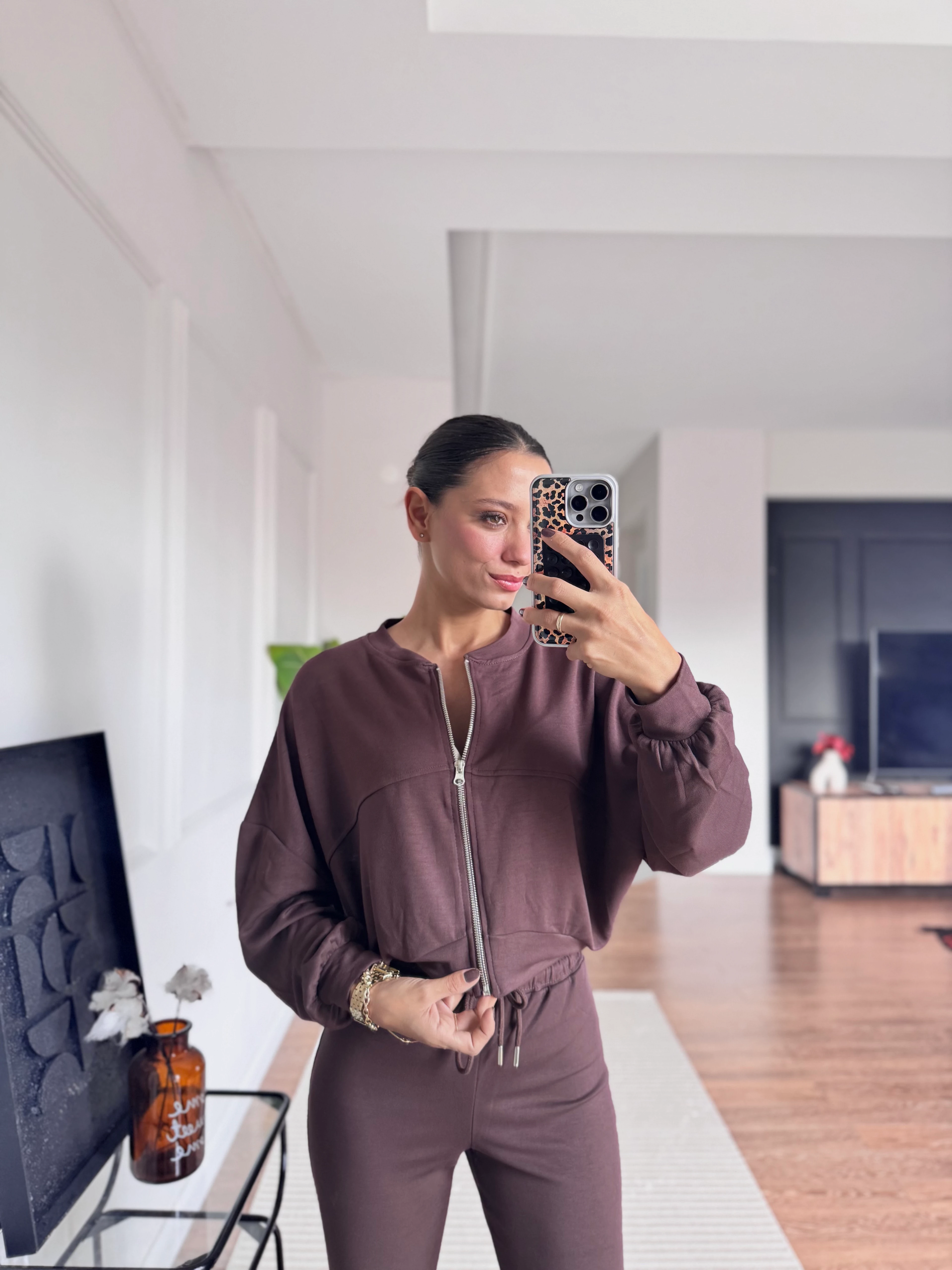 İspanyol Paça Bomber Ceket Takım