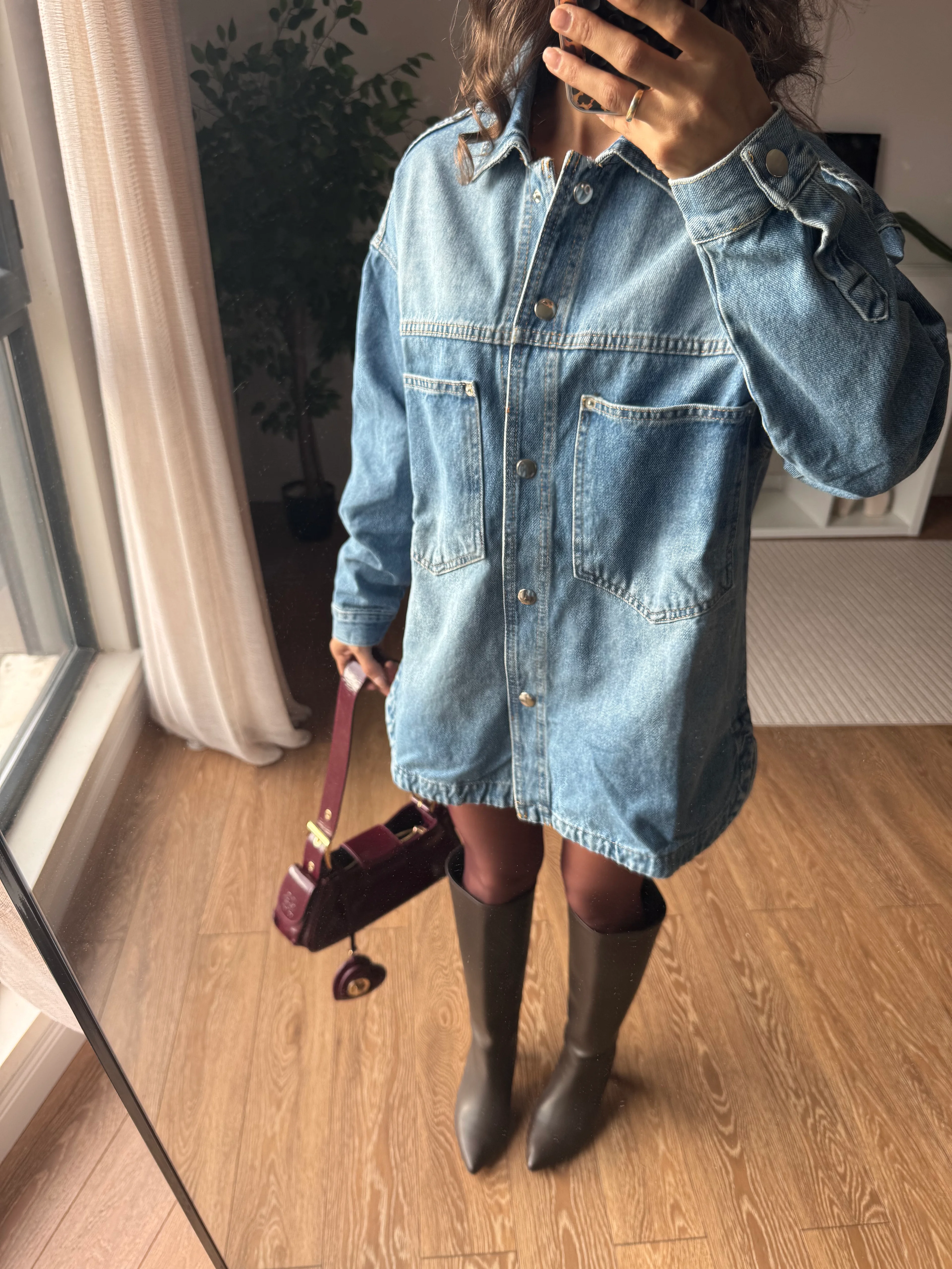Zra Oversize Denim Ceket