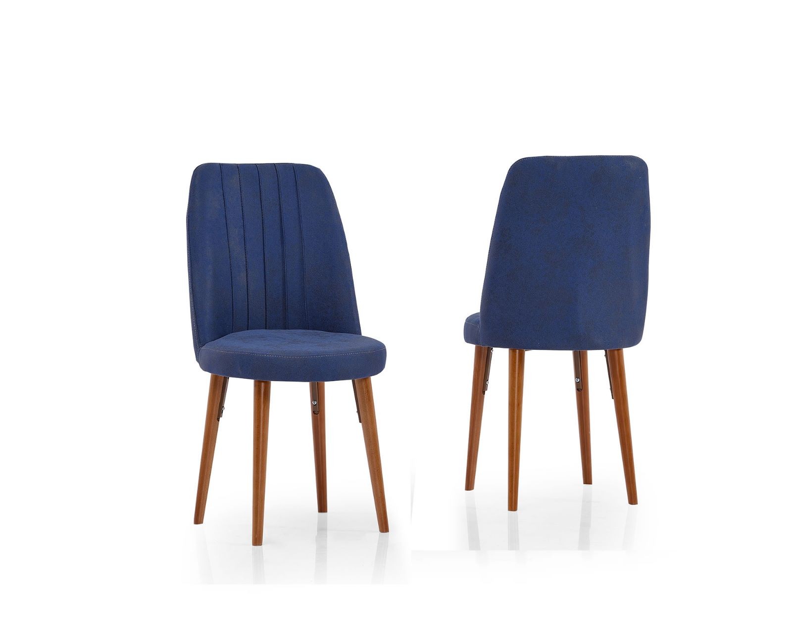 Olesivo Oval Gold Chair - Navy Blue