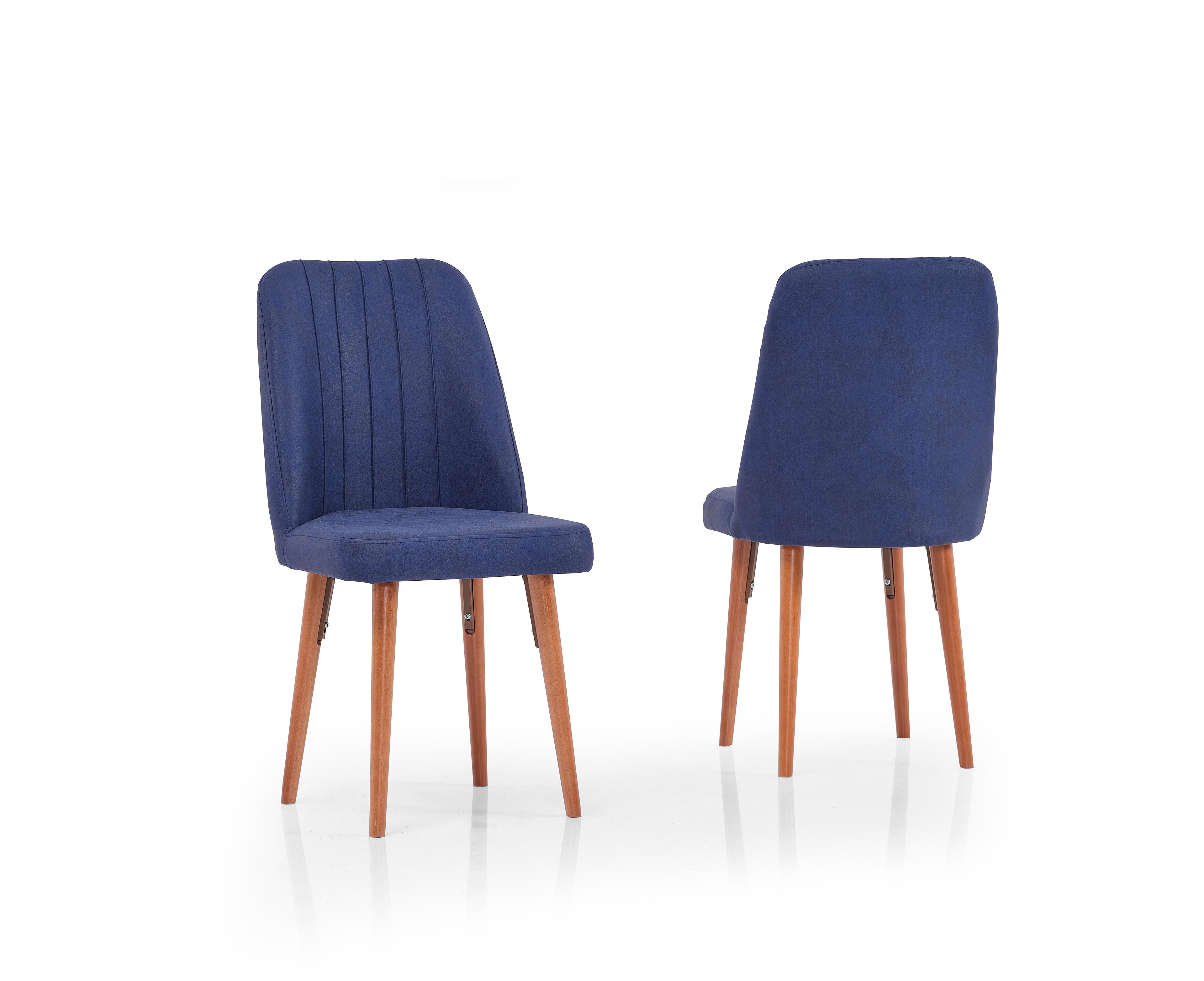 Olesivo Square Gold Chair - Navy Blue