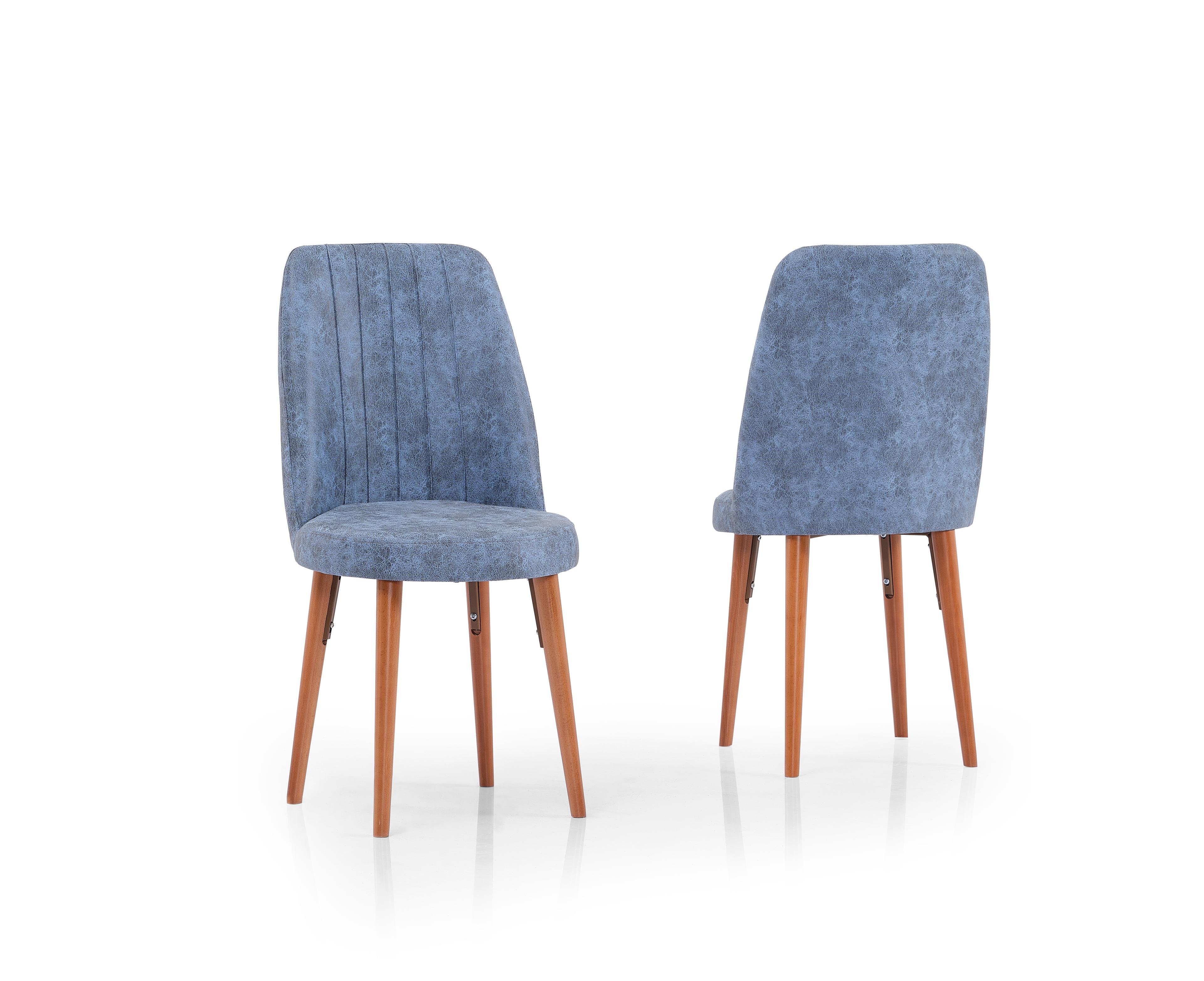 Olesivo Oval Gold Chair - Blue
