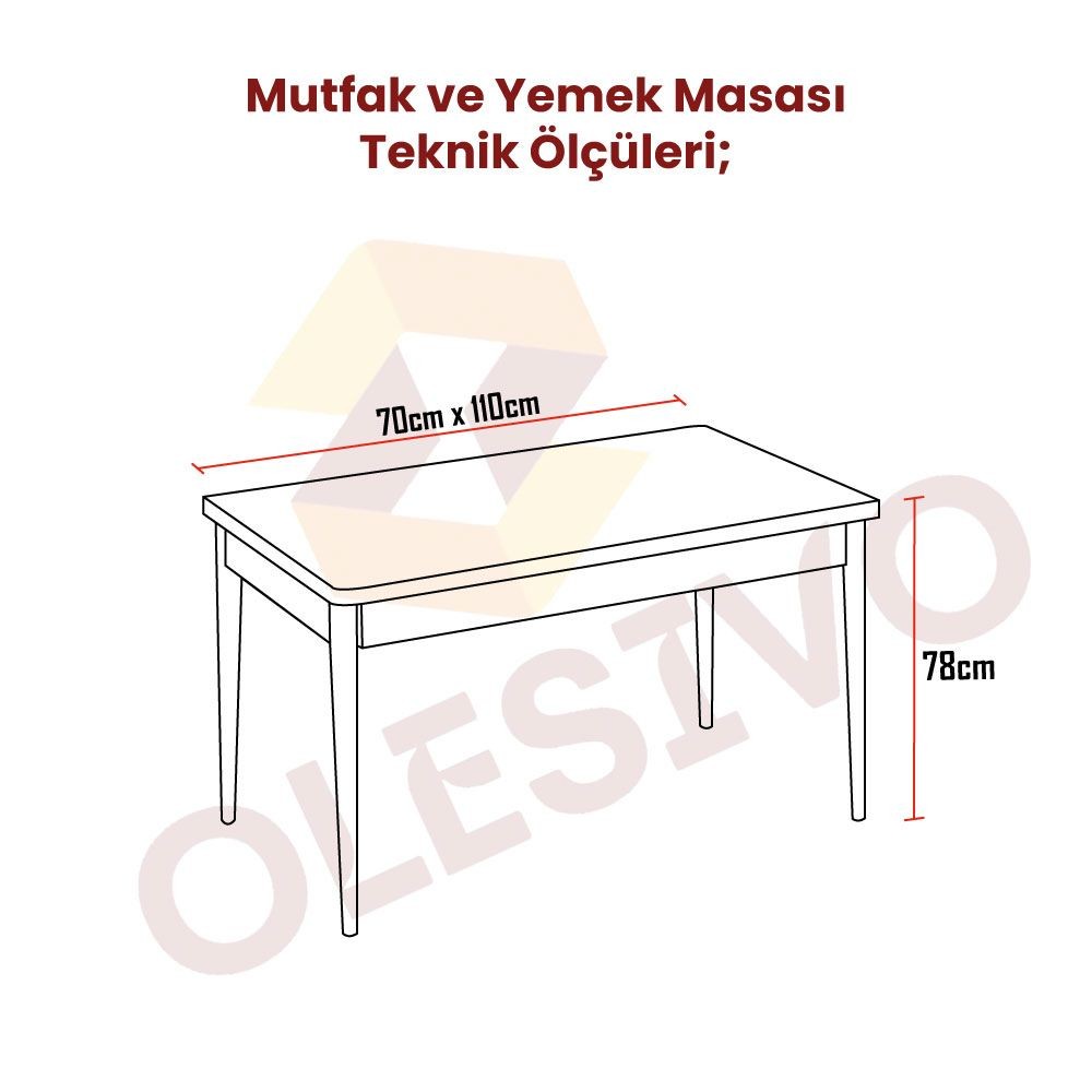 Olesivo Melek Sabit Mutfak ve Salon Masası