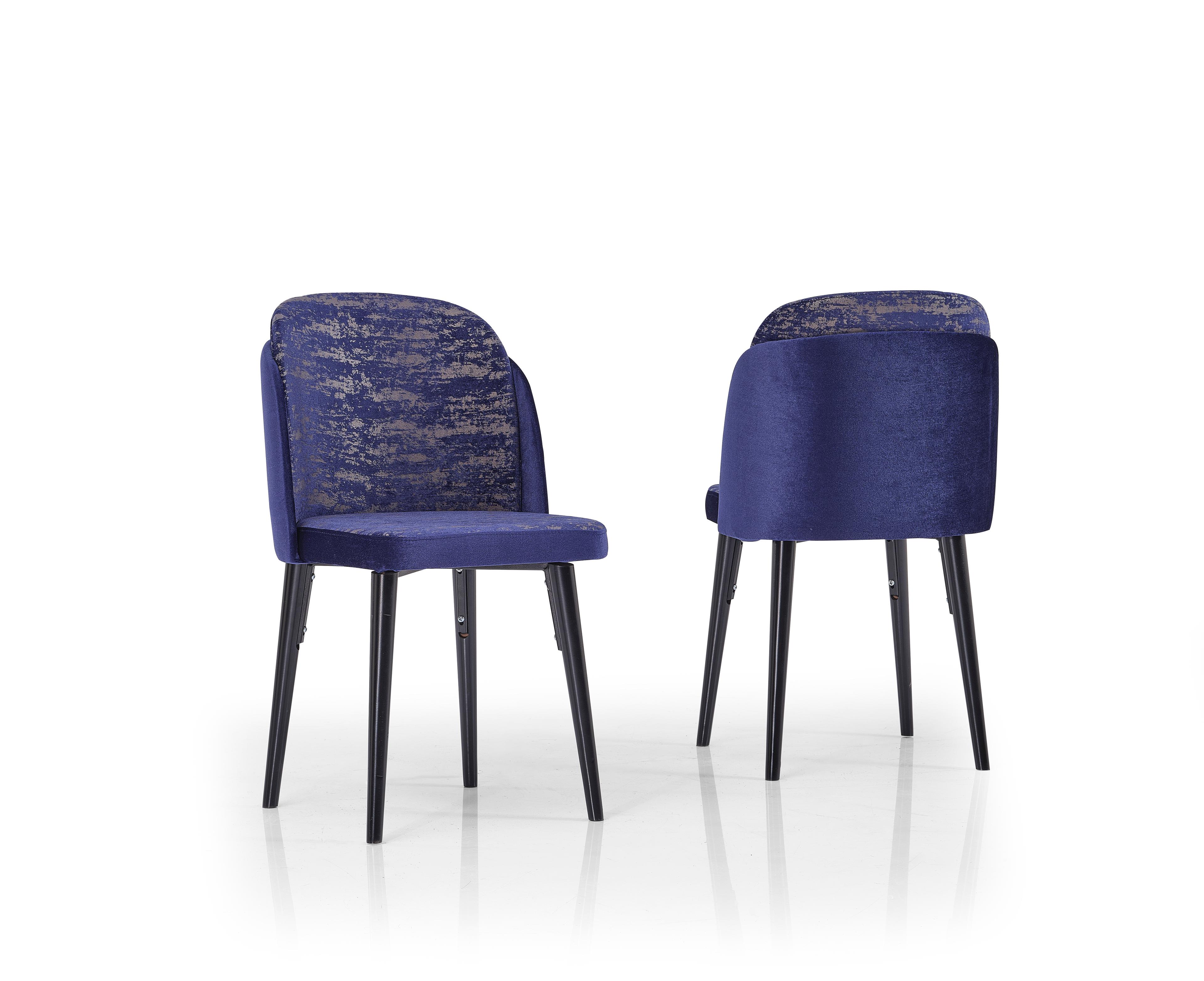 Olesivo Ottoman Luxury Chair - Navy Blue