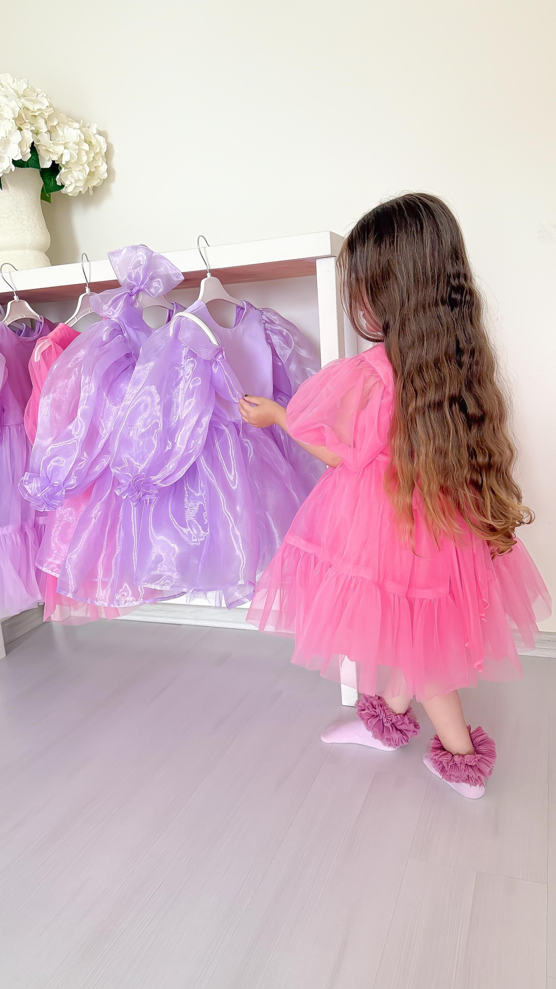 PEMBE KARPUZ KOL ELBİSE