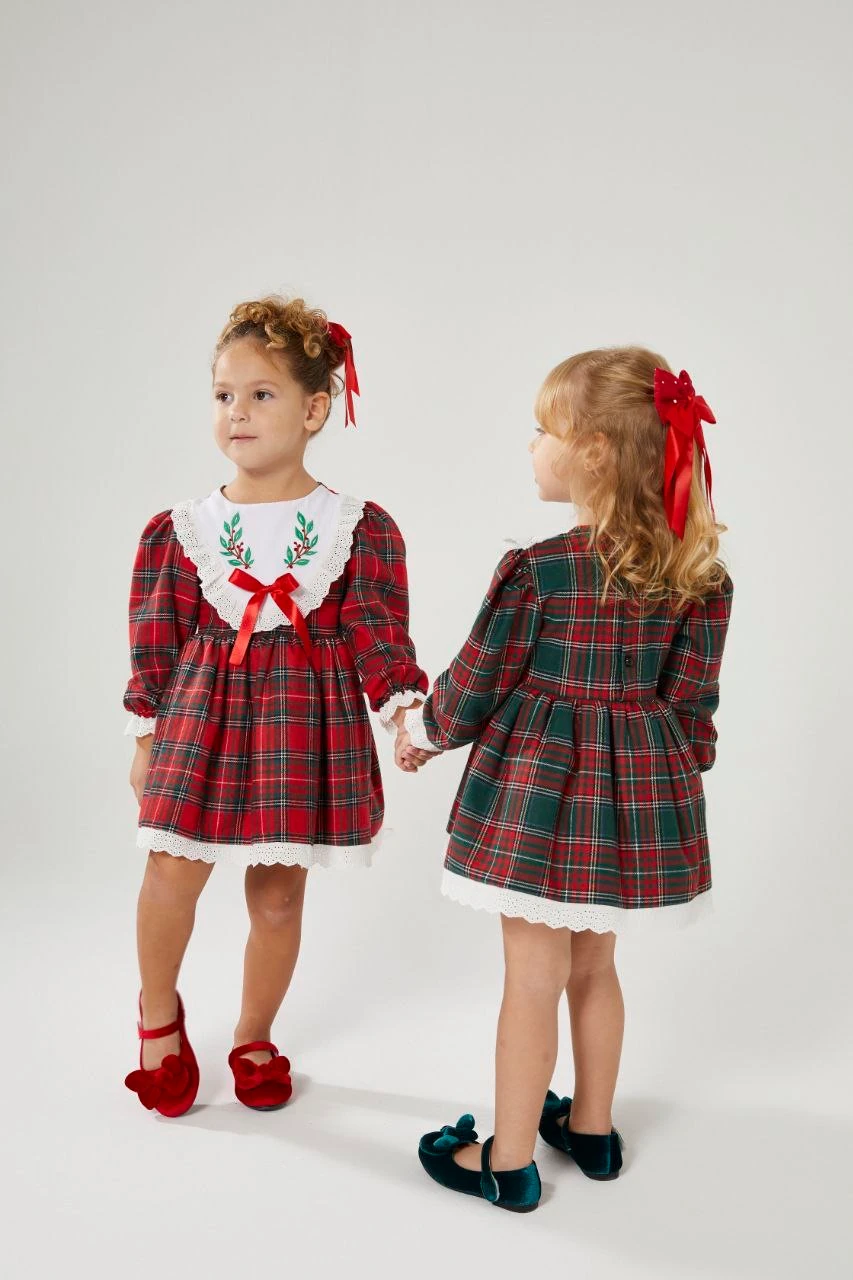 KIRMIZI EKOSE ELBİSE