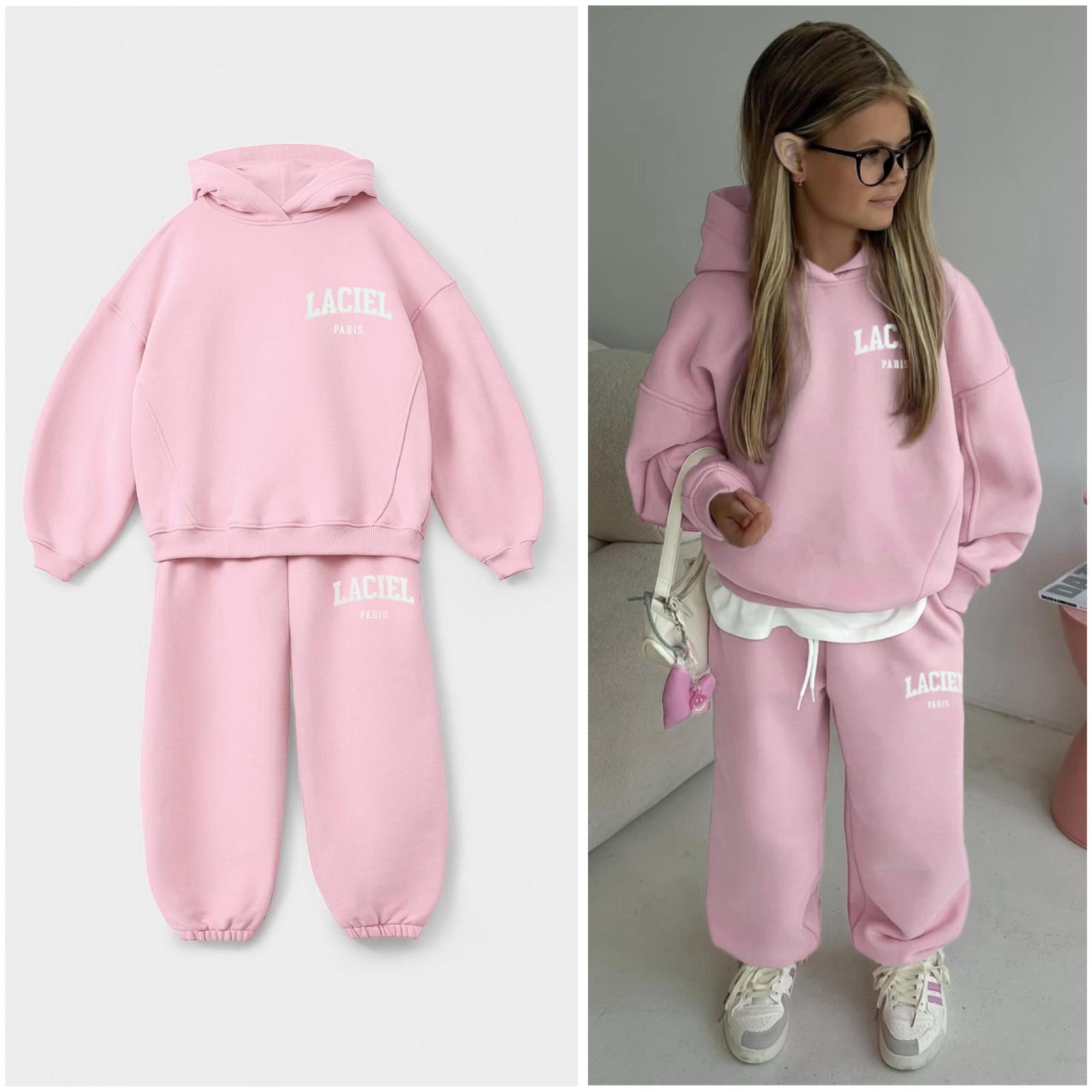 PEMBE KAPŞONLU LACİEL TAKIM