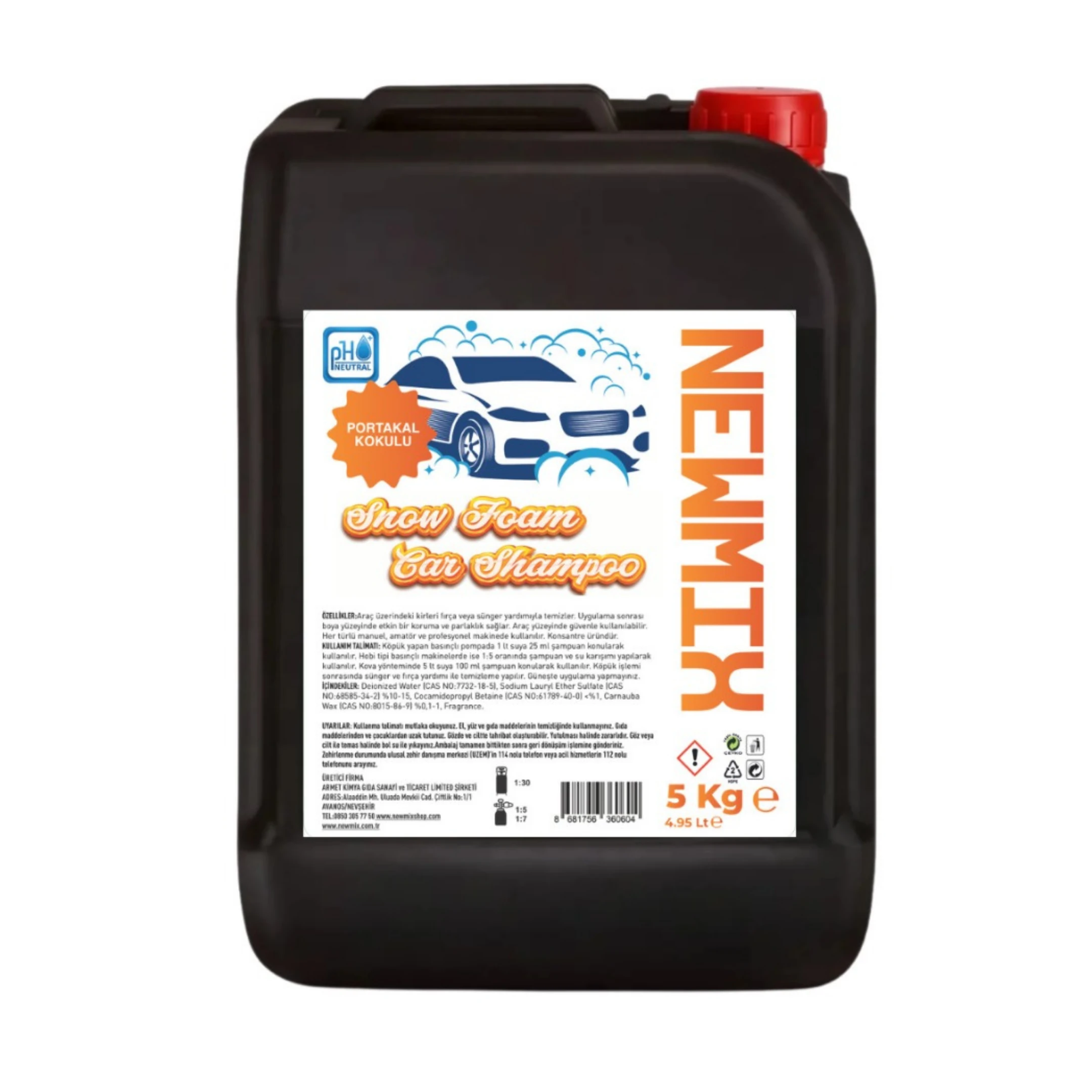 Newmix Snow Foam Portakal Kokulu Car Shampoo 5 Kg