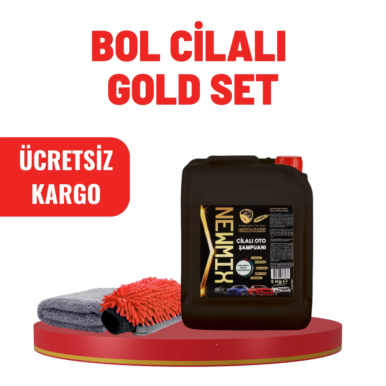 Bol Cilalı Gold Şampuan Set
