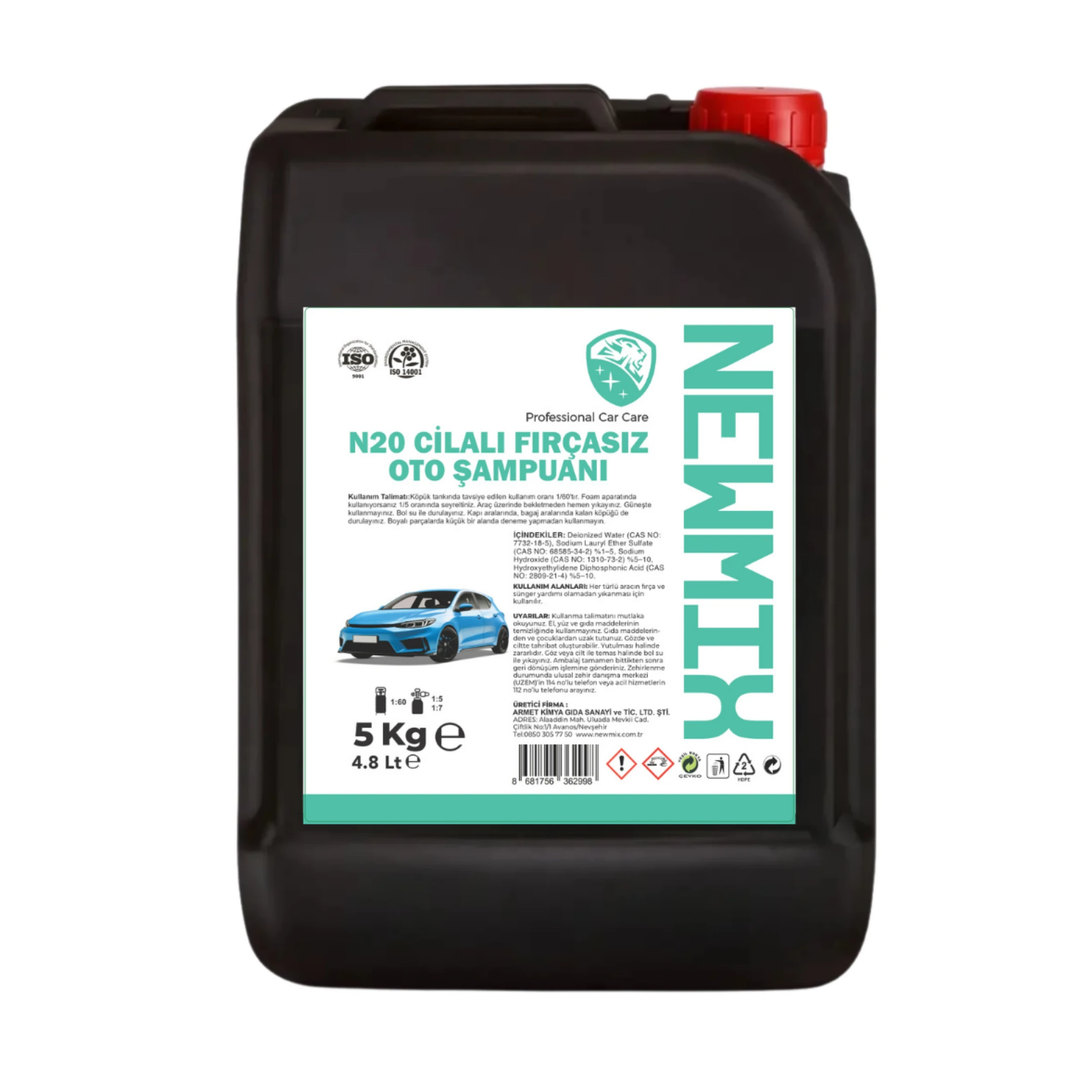 N20 Cilalı Alkali Oto Yıkama Şampuanı 5 Kg