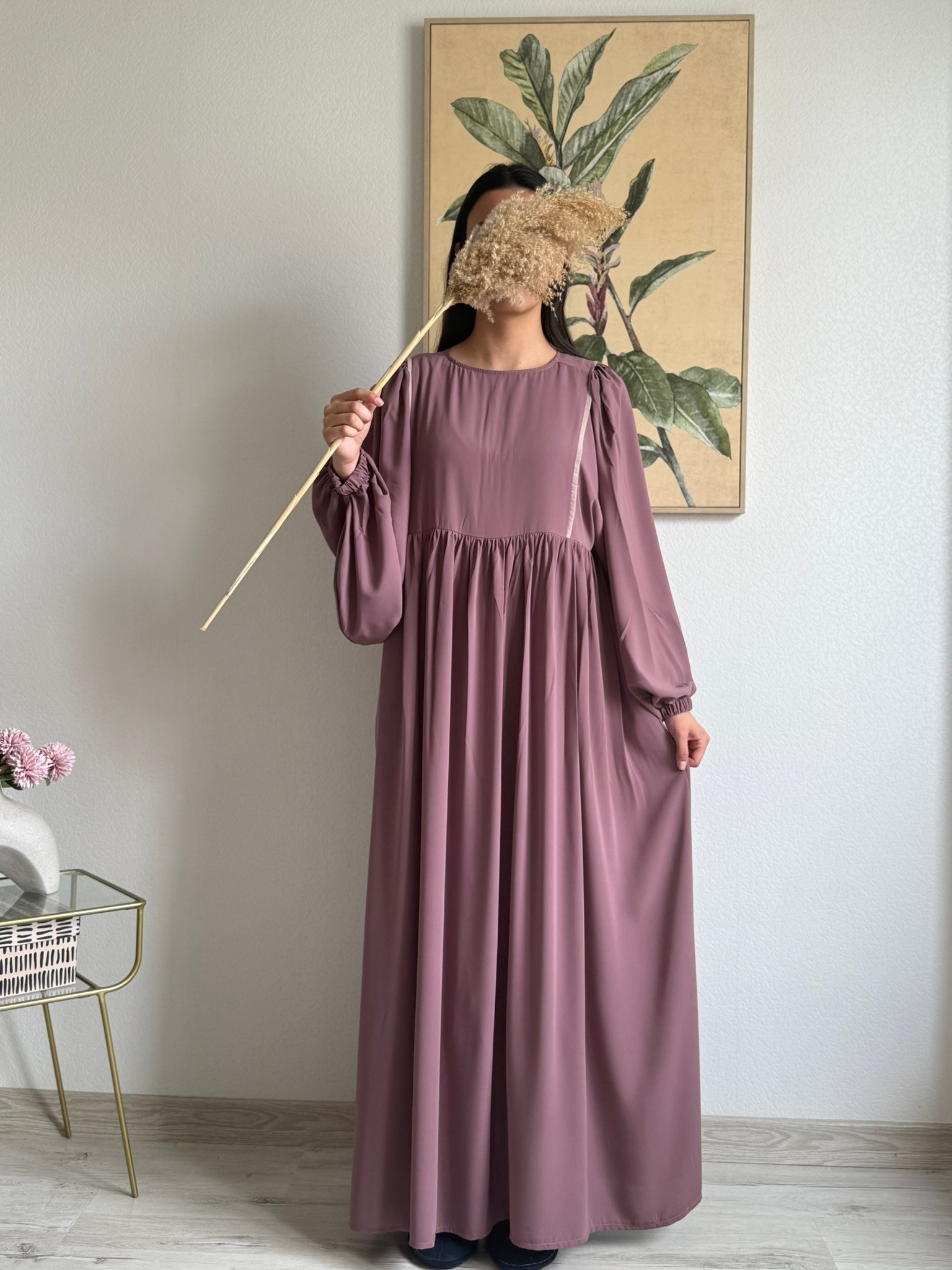 ŞERİT DETAYLI ELBİSE FERACE