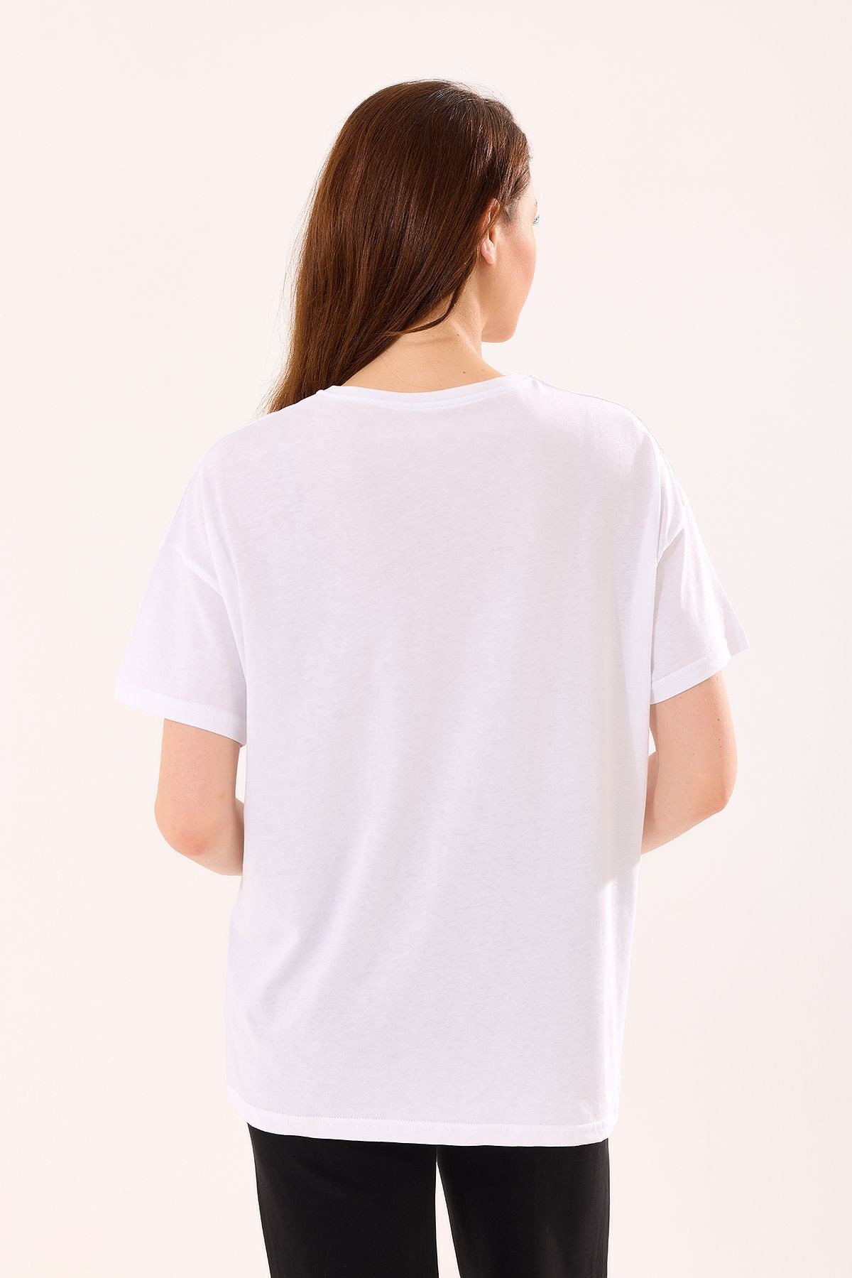 Kadın Beyaz Basic T-shirt