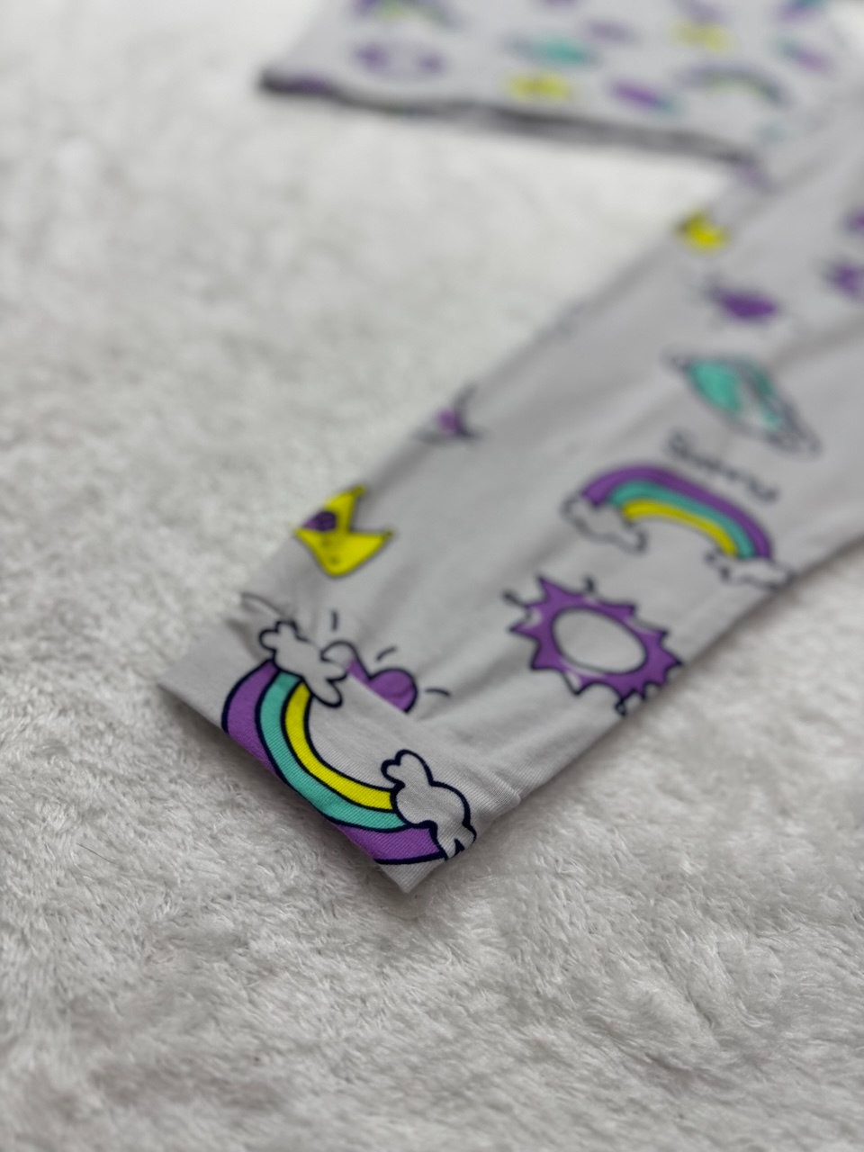 Kız Çocuk Lila %100 Pamuk Pijama Takımı