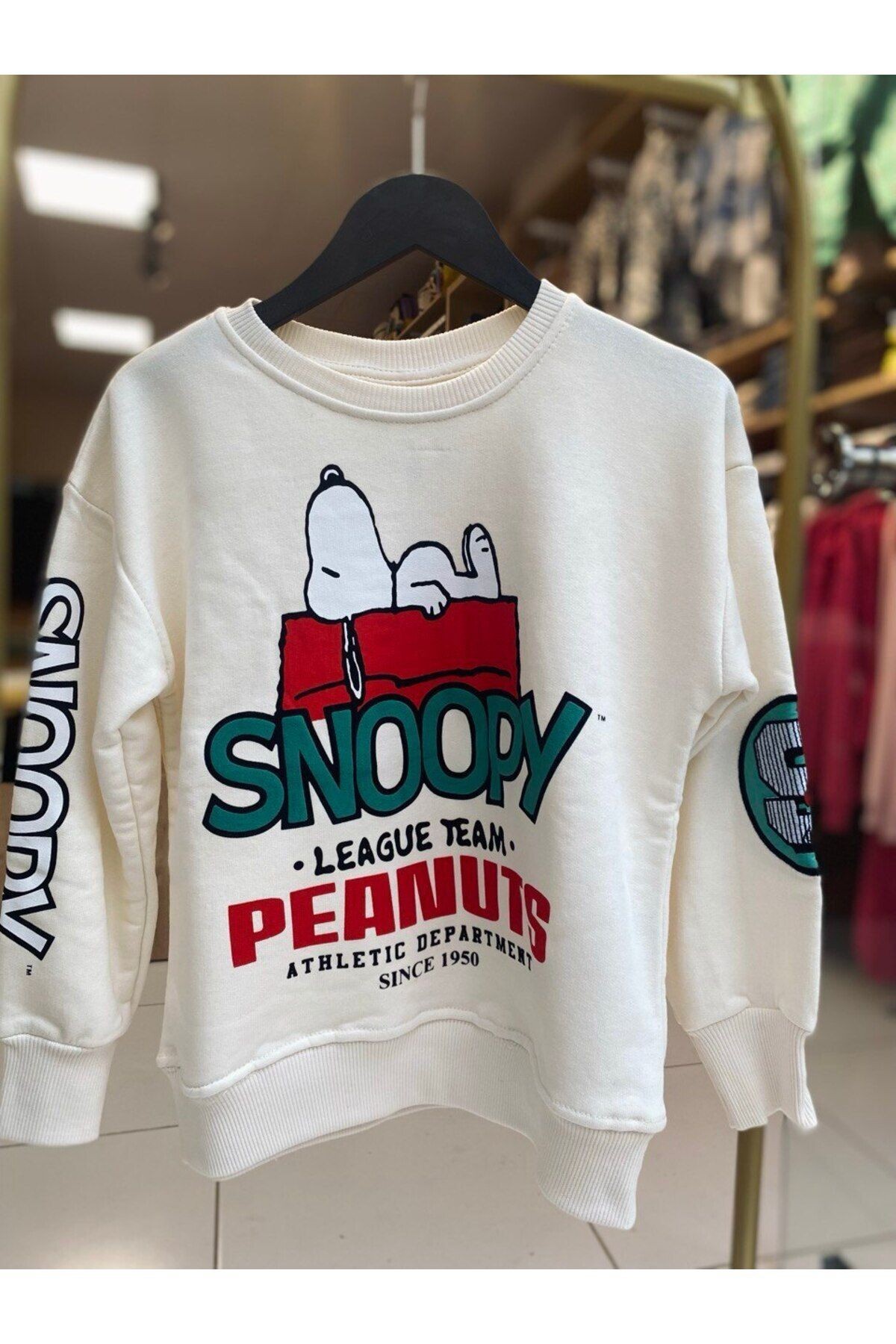 Marka Snoopy Baskılı Unisex Çocuk Sweatshirt