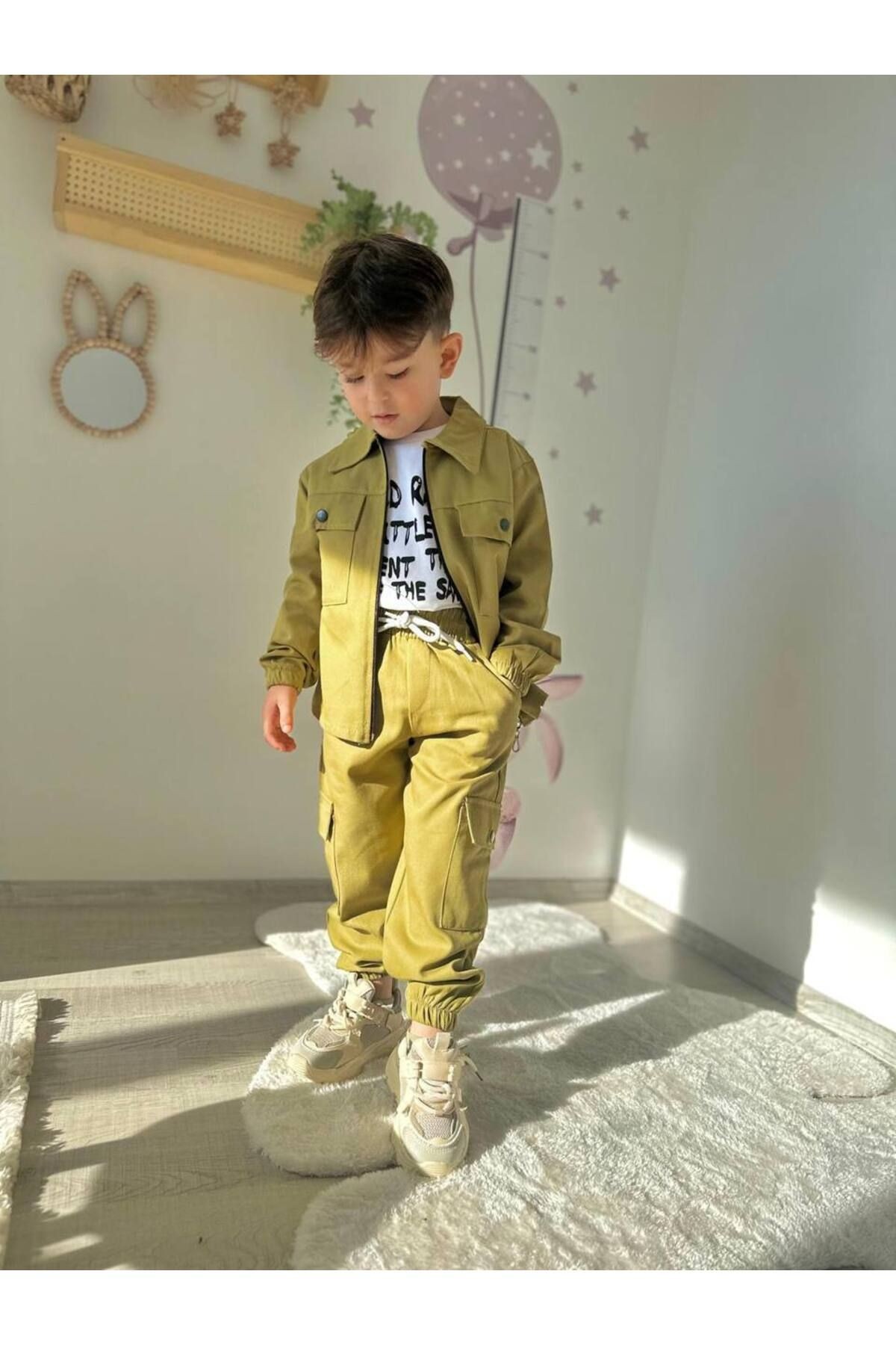 Erkek Çocuk Sweat, Ceket Ve Pantolonlu 3 lü Takım