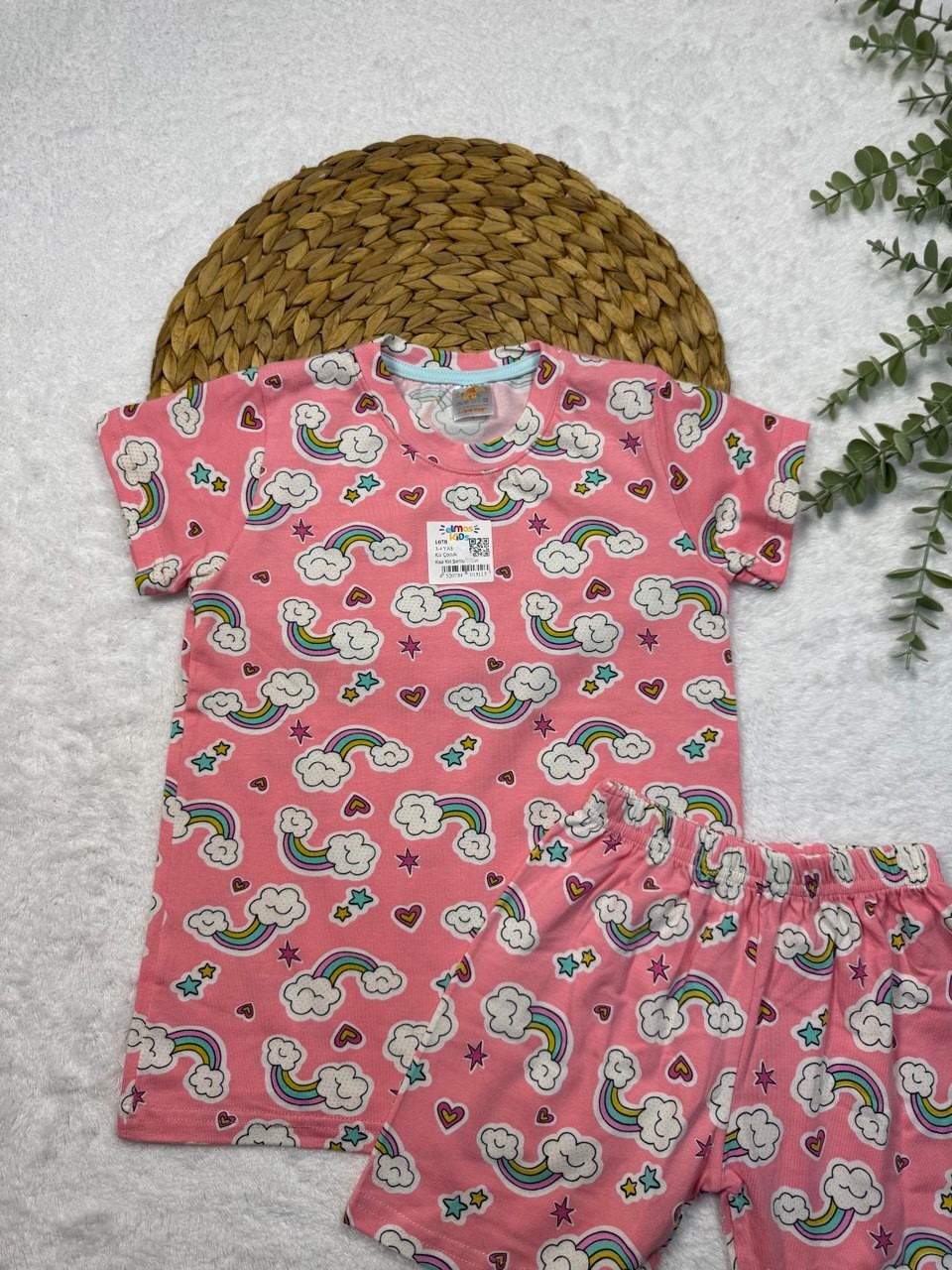 Kız Çocuk %100 Pamuk Şortlu Pijama Takımı