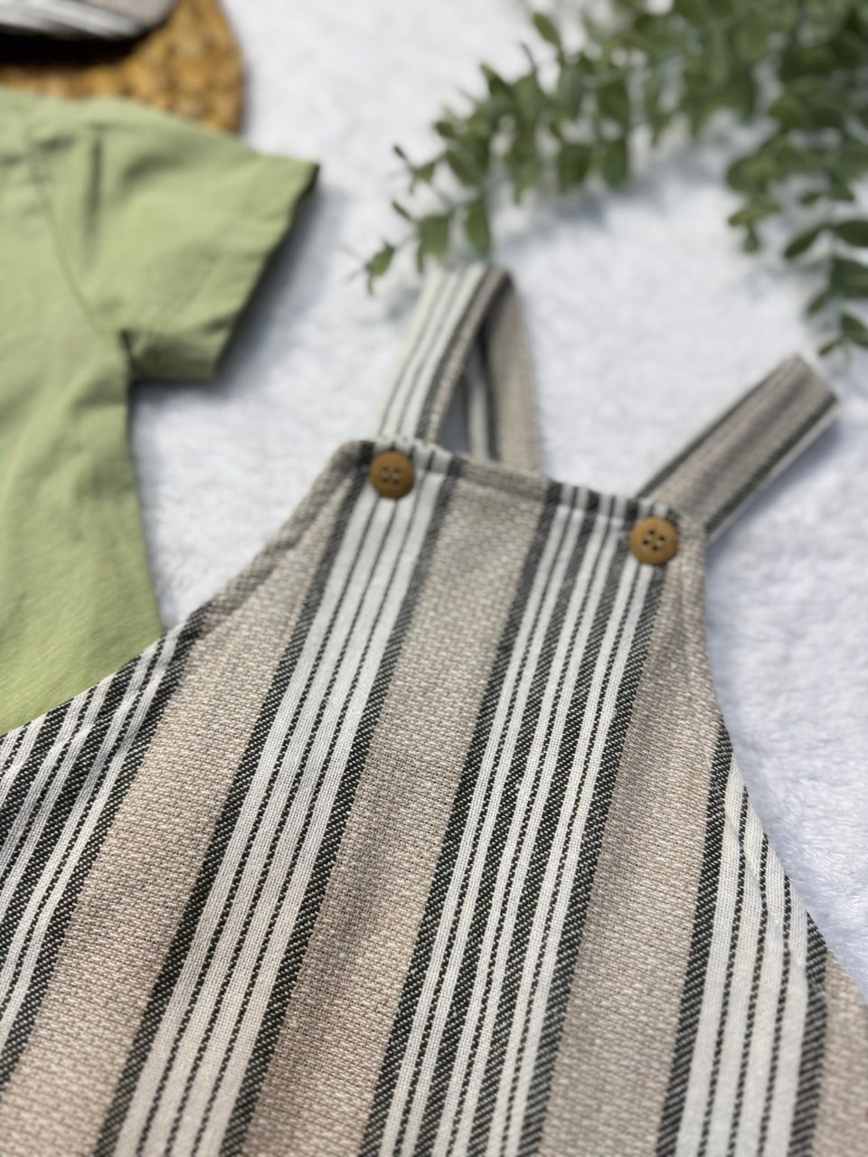 Erkek Bebek Şapkalı T-shirtlü 3lü Tulum Takım
