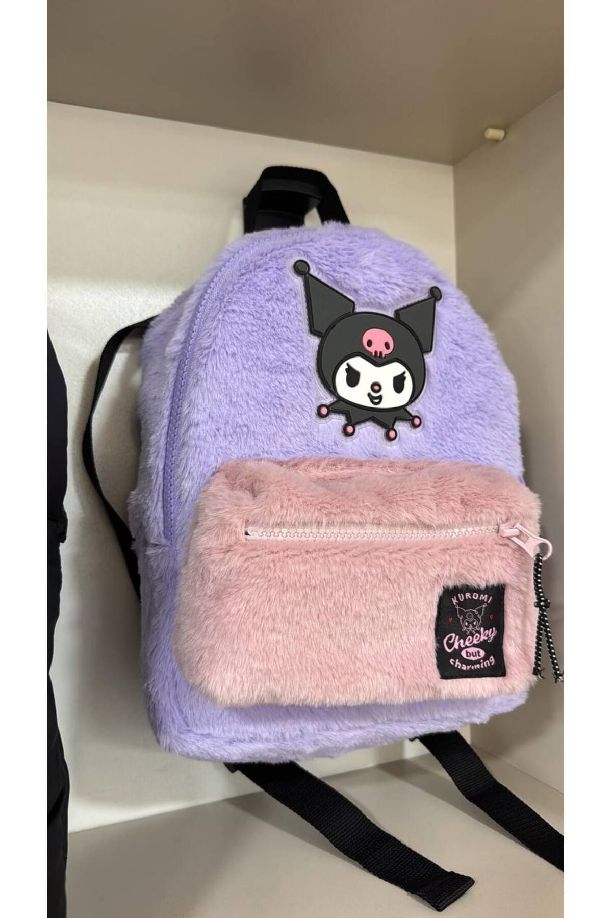 Kuromi Karakterli Peluş Kız Çocuk Çanta