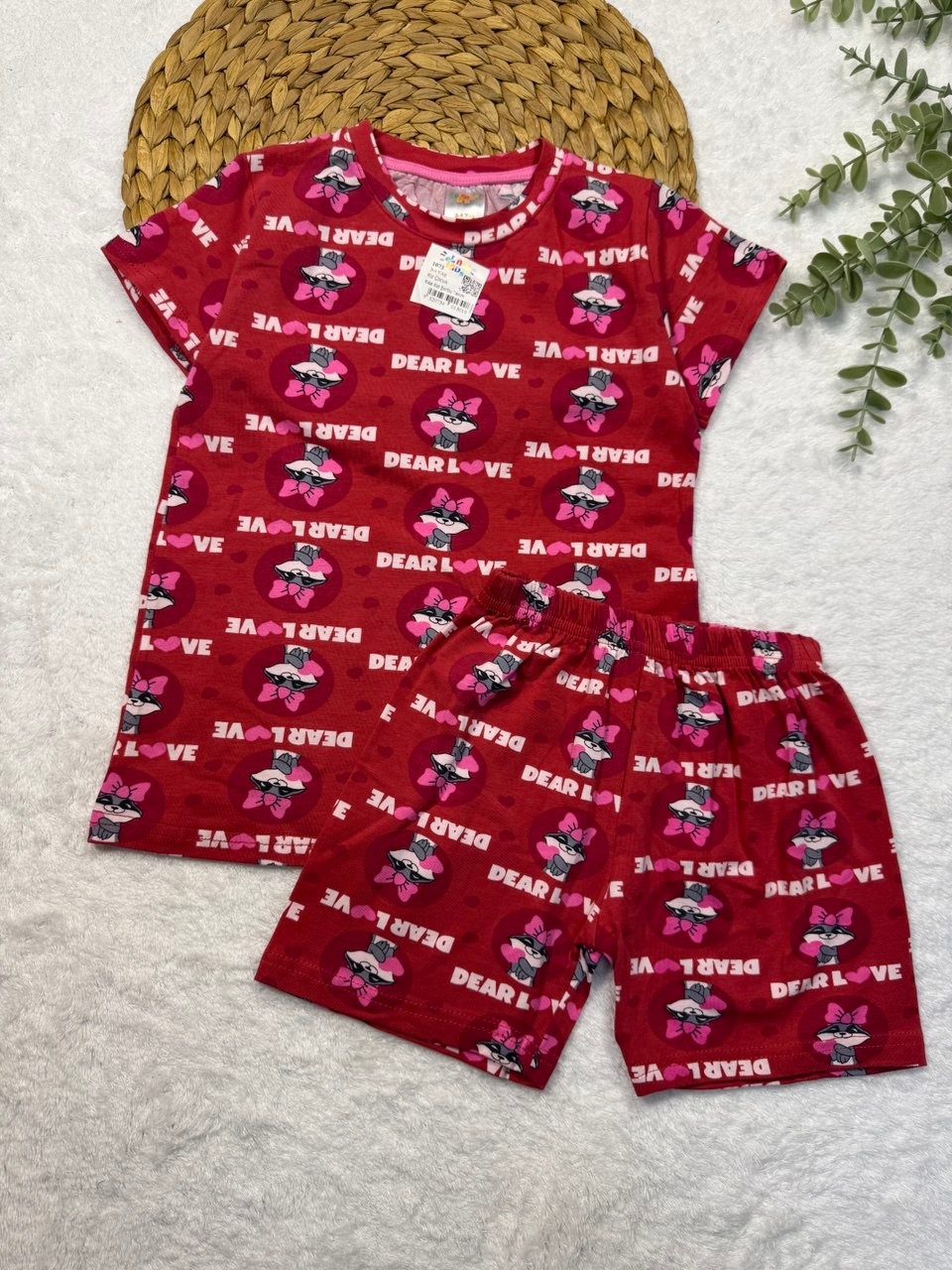 Kız Çocuk %100 Pamuk Şortlu Pijama Takımı