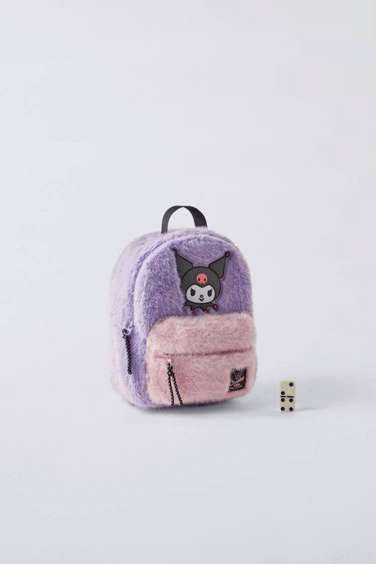 Kuromi Karakterli Peluş Kız Çocuk Çanta