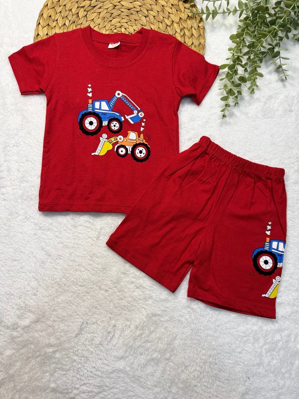 Erkek Bebek 2li Takım - kırmızı