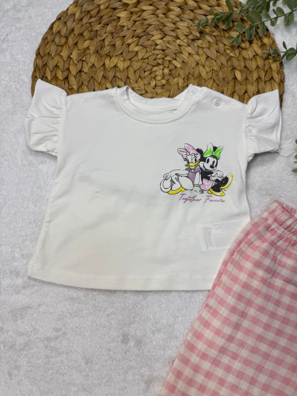 Kız Bebek Puti Kareli Alt Üst Takım