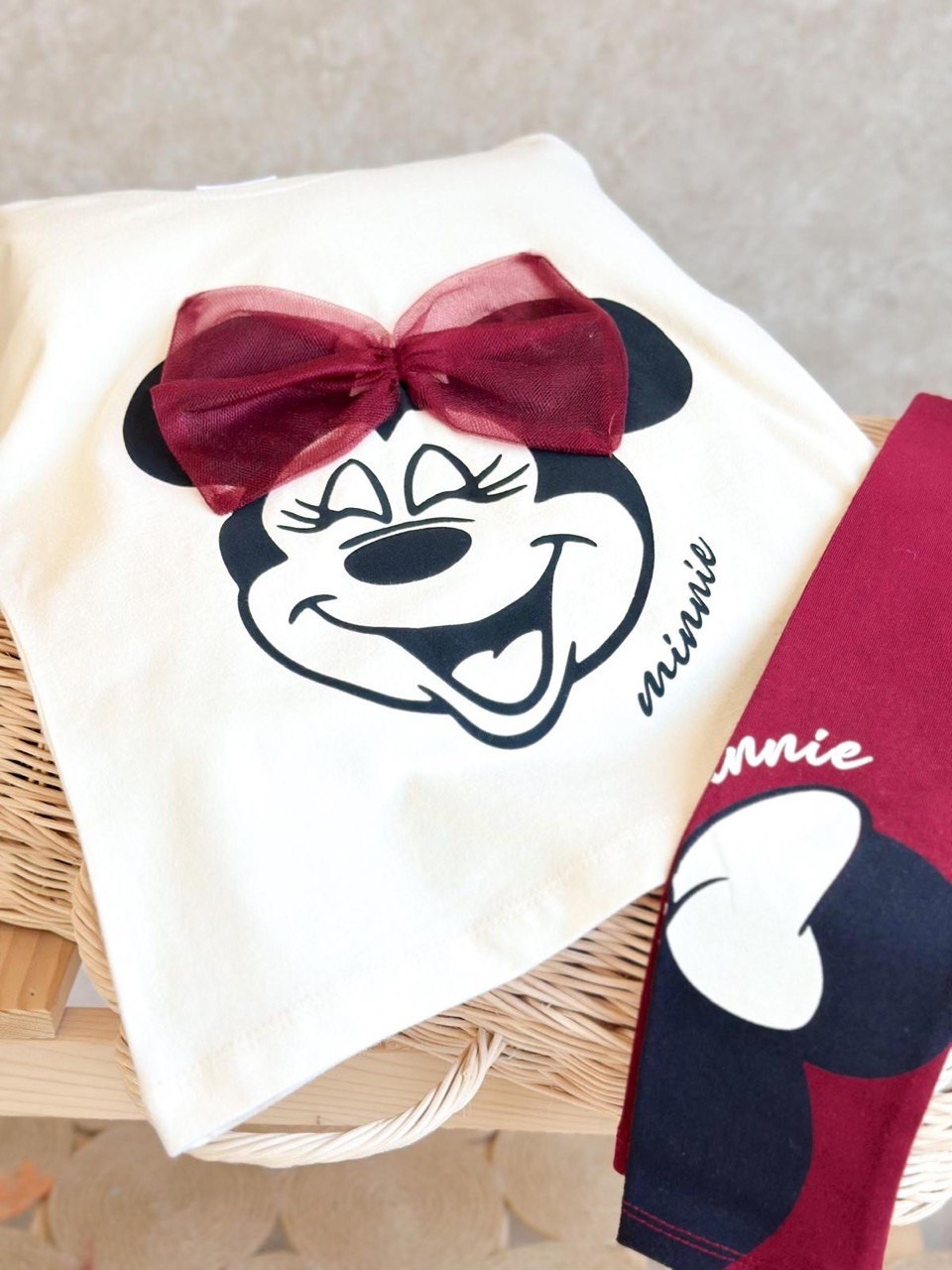 Kız Çocuk Mickey Desenli Taytlı T-shirtlü 2li Takım