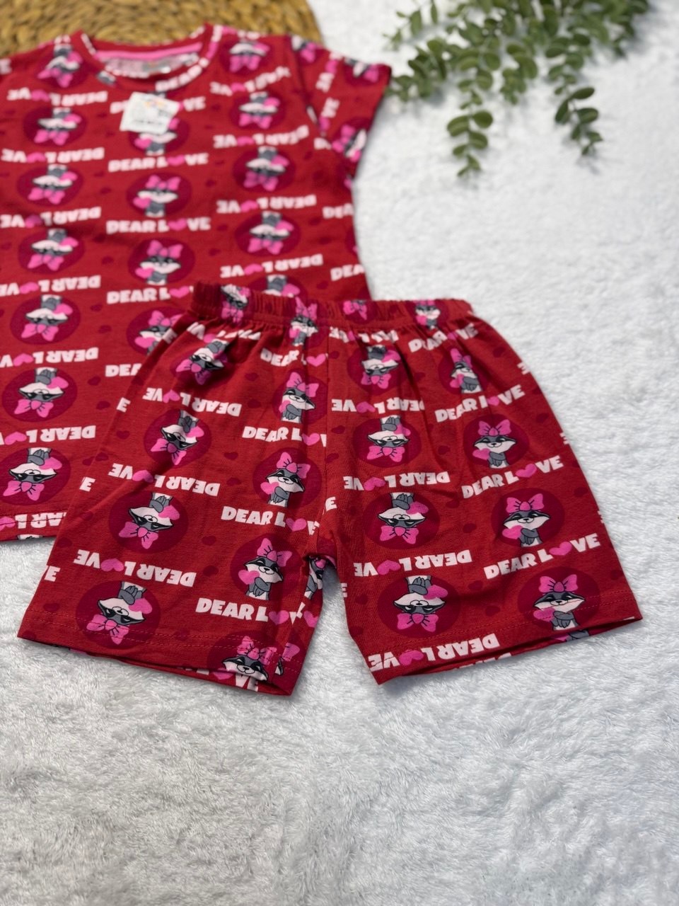 Kız Çocuk %100 Pamuk Şortlu Pijama Takımı