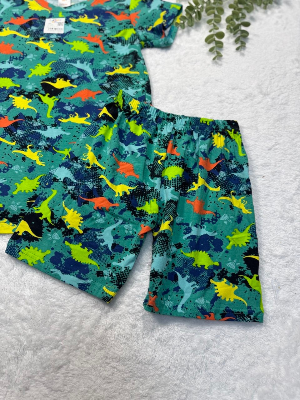 Erkek Çocuk Dinazorlu %100 Pamuk Pijama Takımı