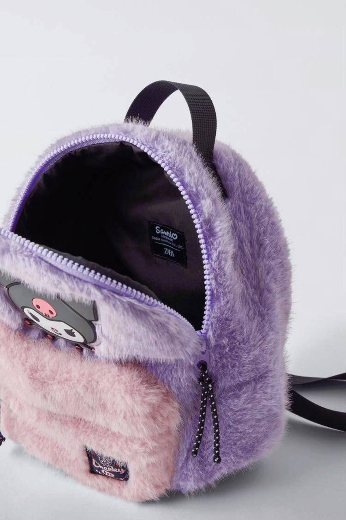 Kuromi Karakterli Peluş Kız Çocuk Çanta