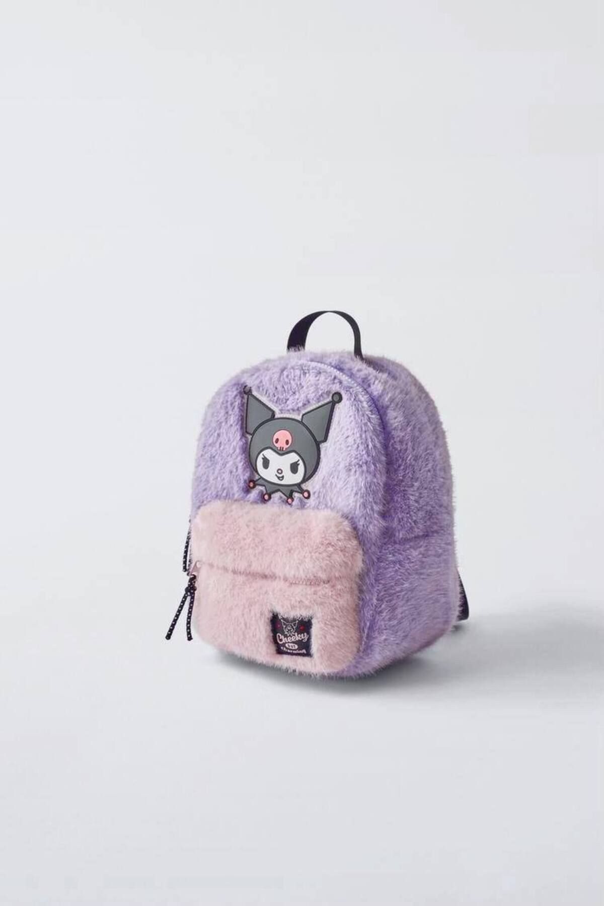 Kuromi Karakterli Peluş Kız Çocuk Çanta