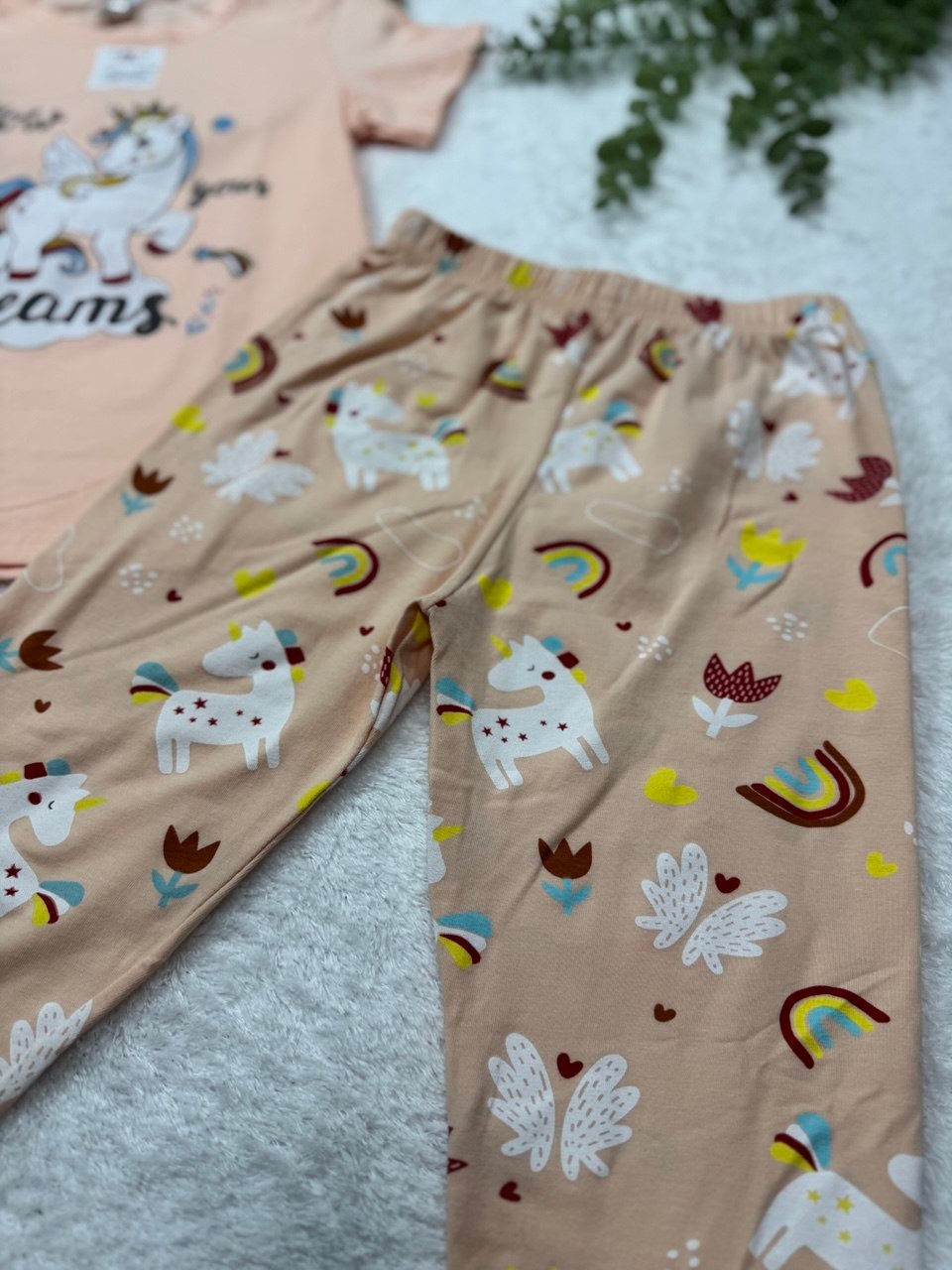 Kız Çocuk Ponnyli %100 Pamuk Pijama Takımı