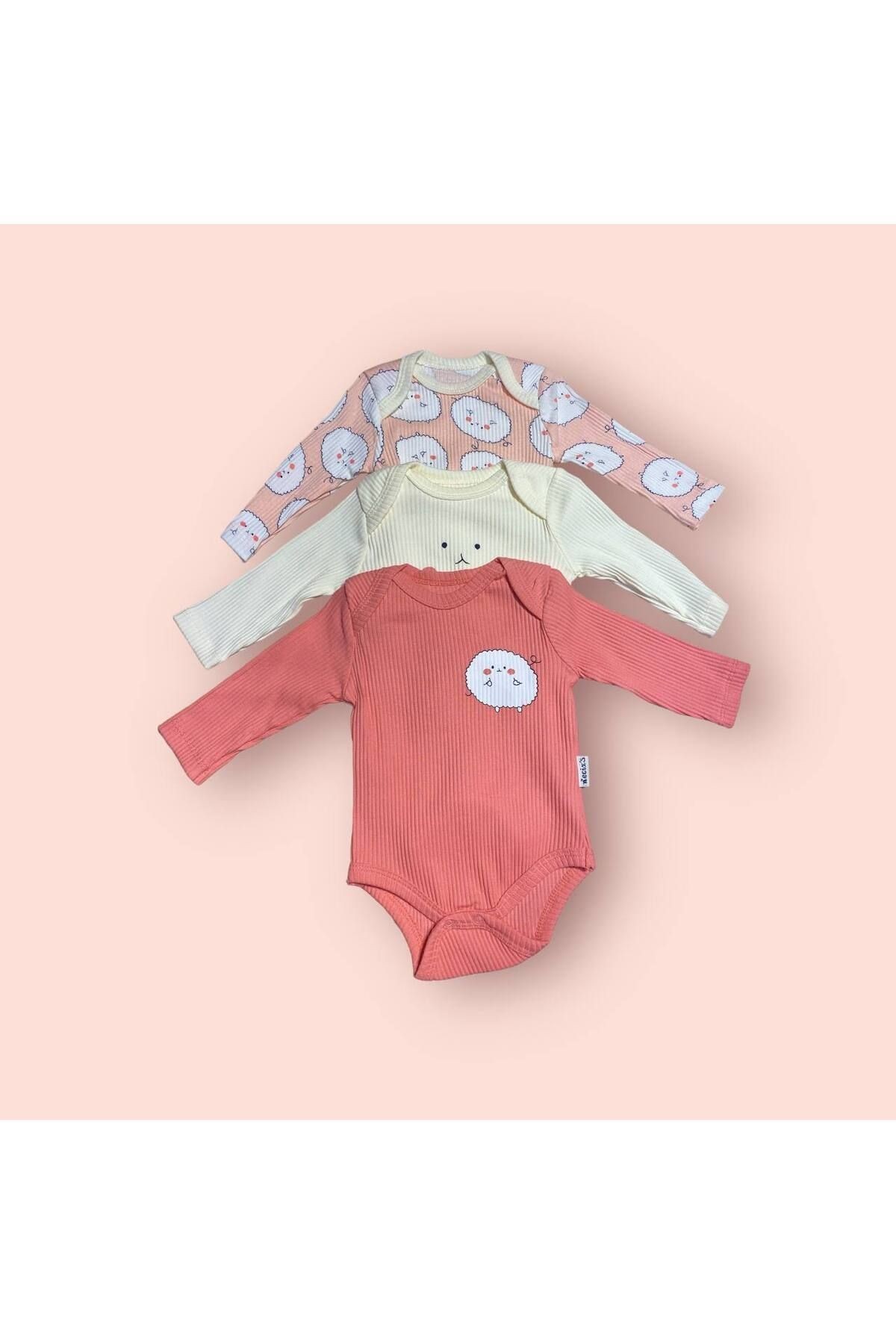 Kız Çocuk 3lü Çıtçıtlı Body