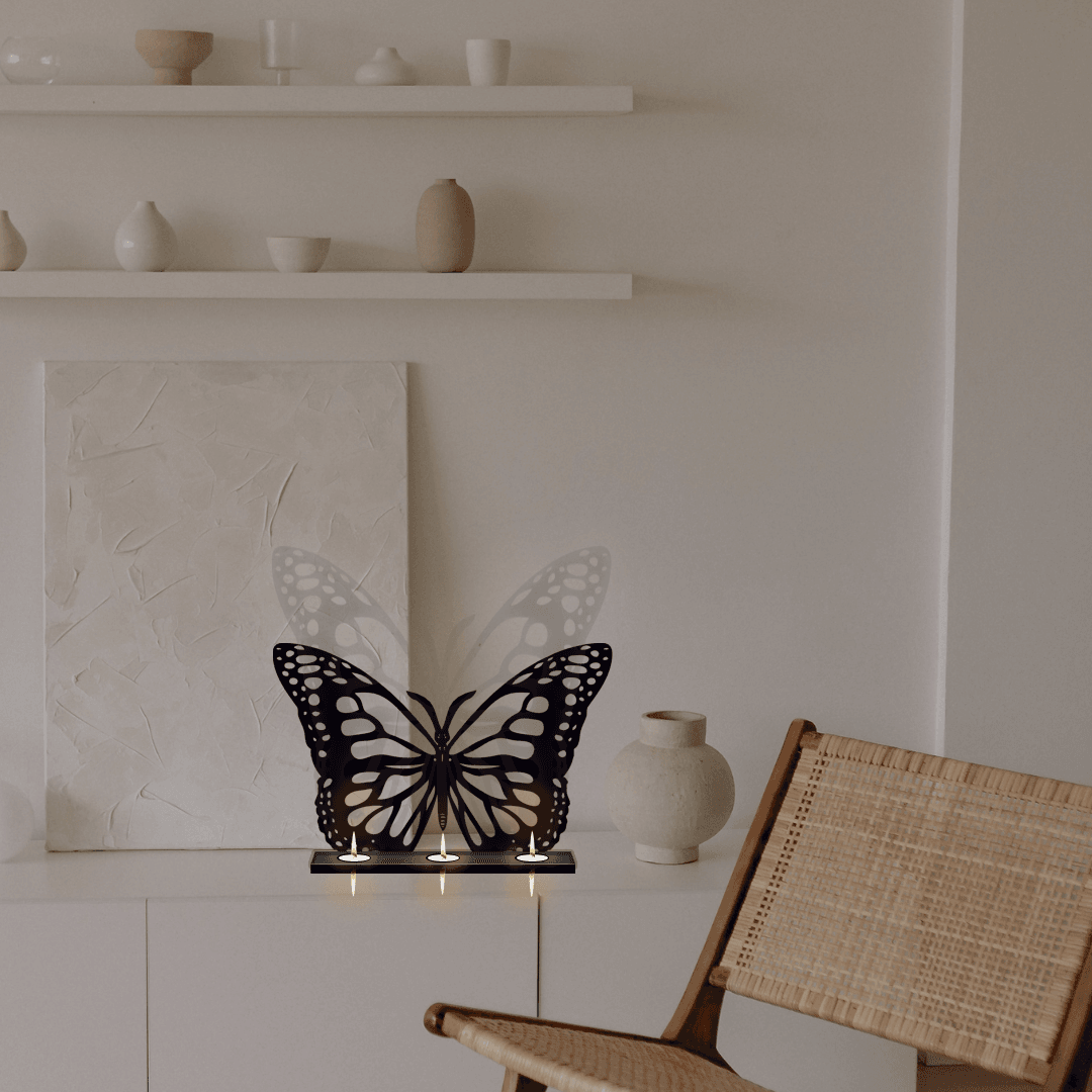 Butterfly Decorative Metal Candle Holder