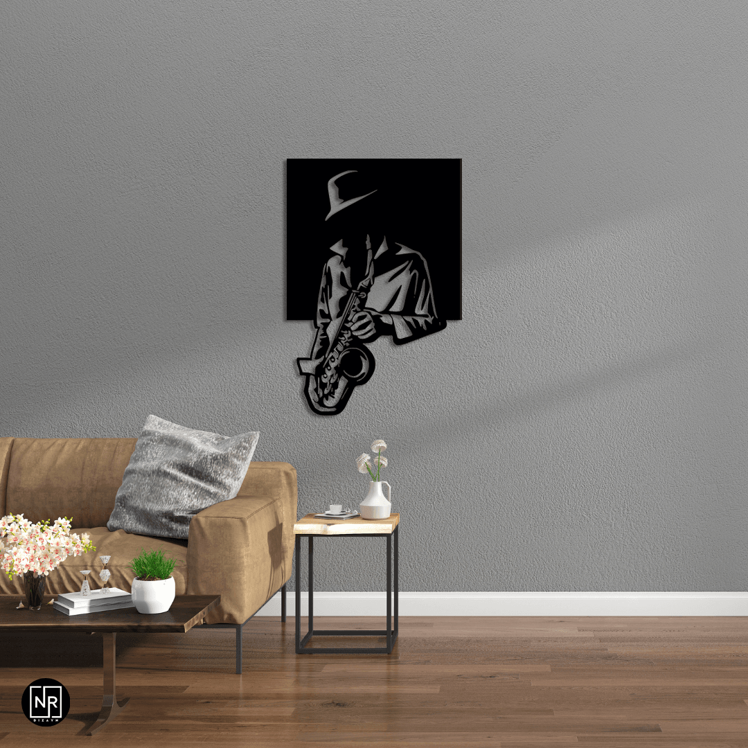 Saxophone Decorative Metal Painting