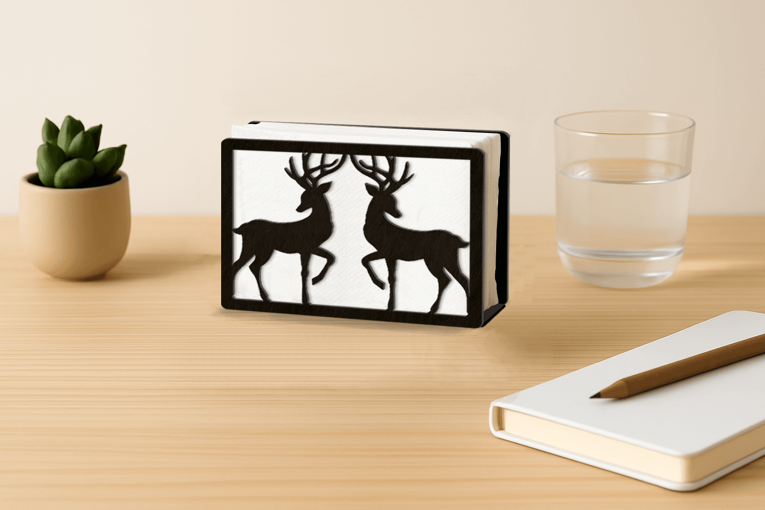 Checkered Metal Napkin Holder Model