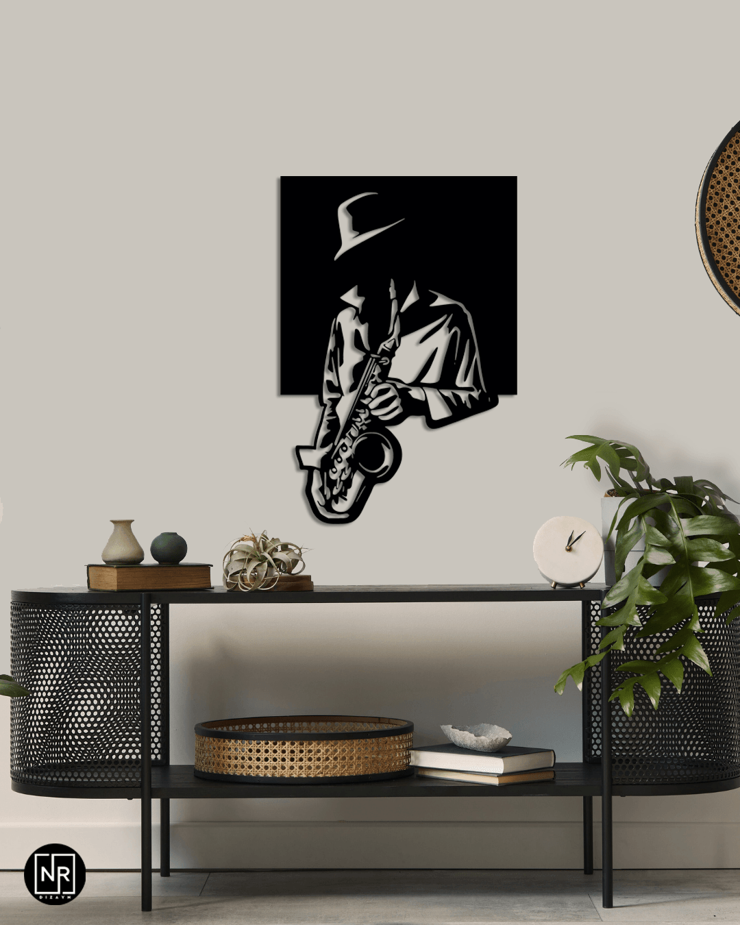 Saxophone Decorative Metal Painting