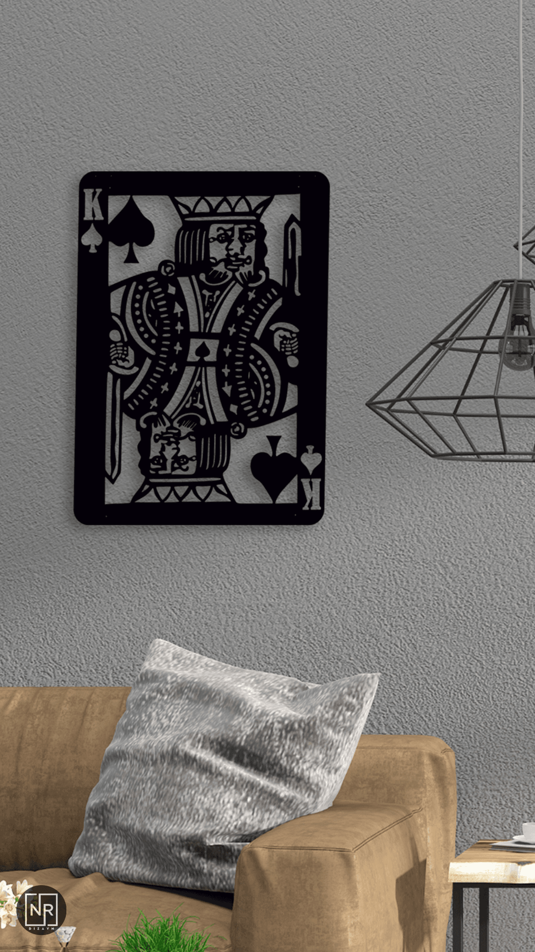 King of Spades Metal Wall Painting