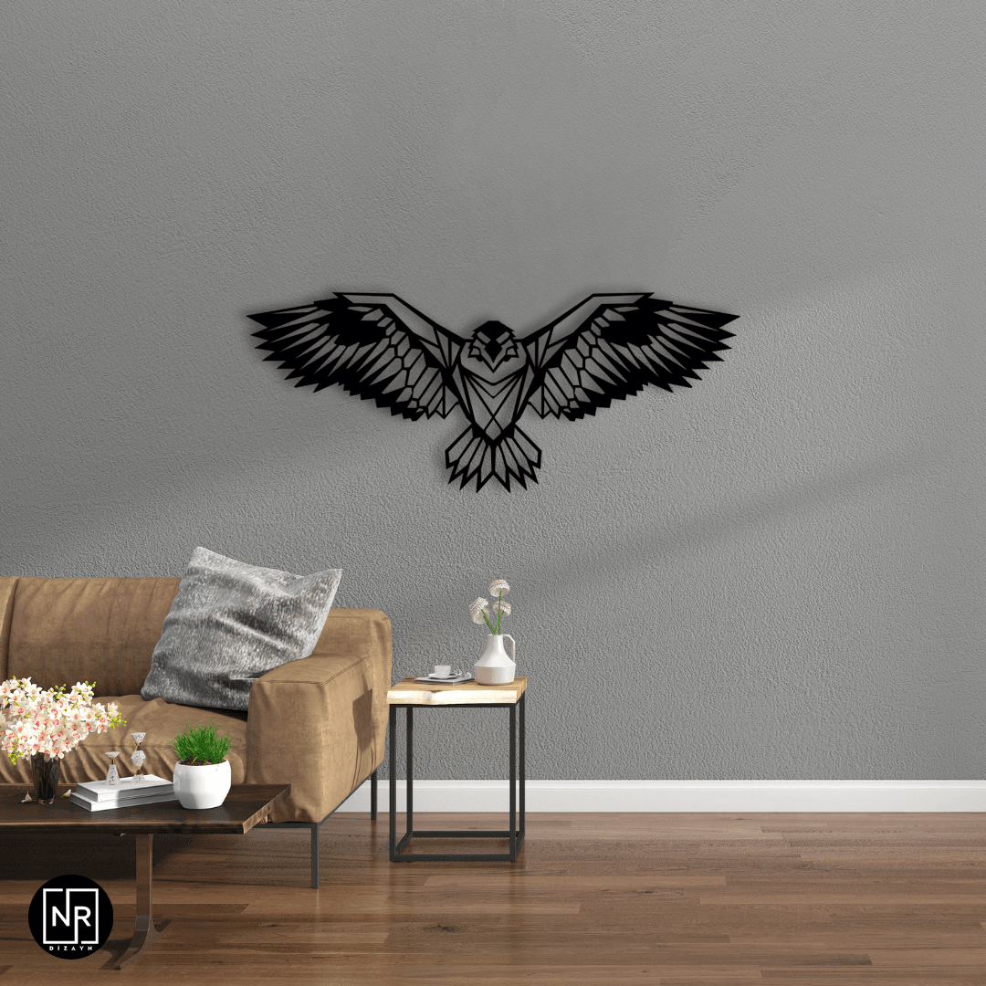 Metal Wall Painting with Eagle Motif