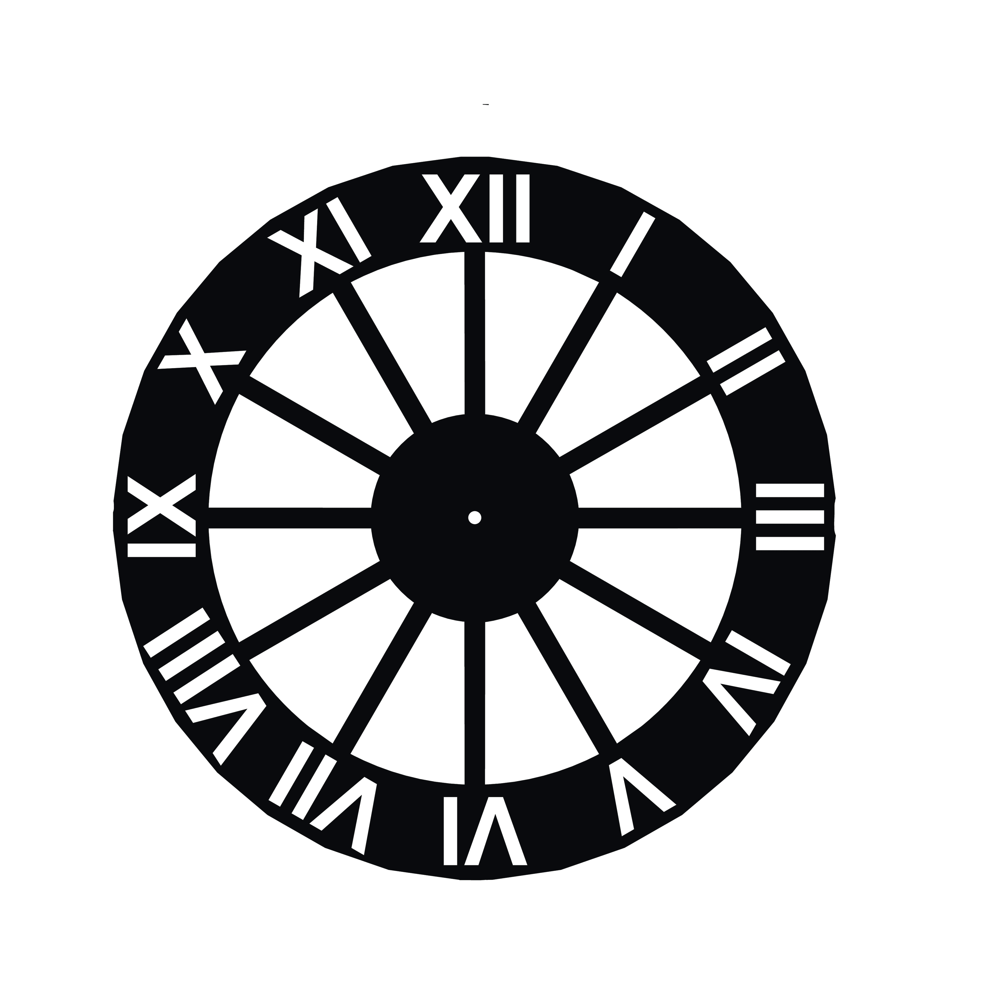 Classic Metal Wall Clock with Roman Numerals