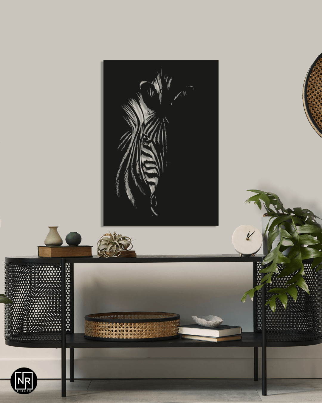 Zebra Decorative Metal Painting