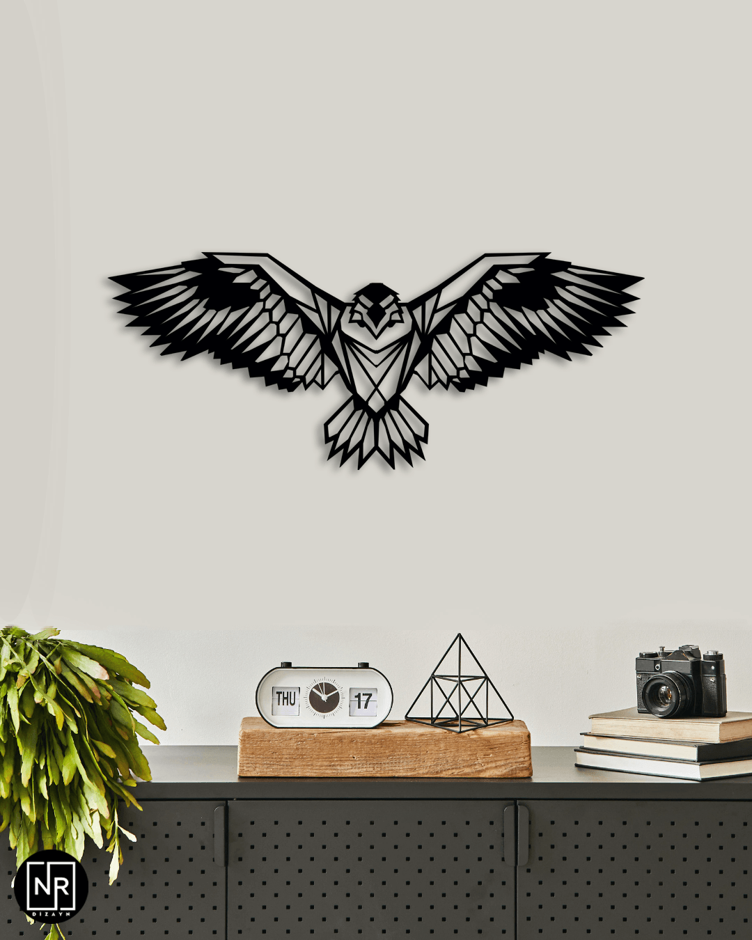 Metal Wall Painting with Eagle Motif