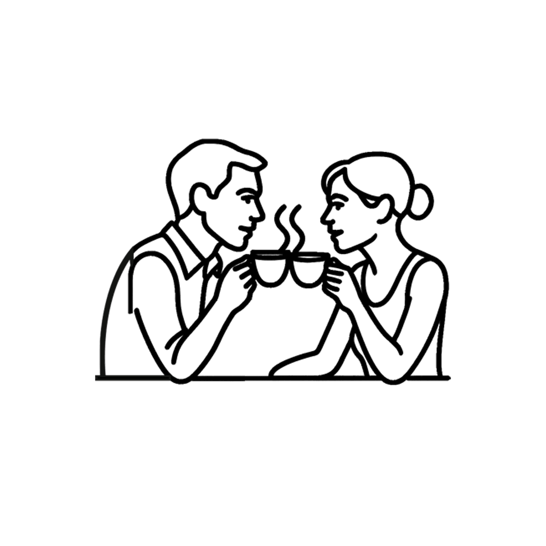 LoveLine – Kahveli Aşk Dekoratif Metal Duvar Tablosu
