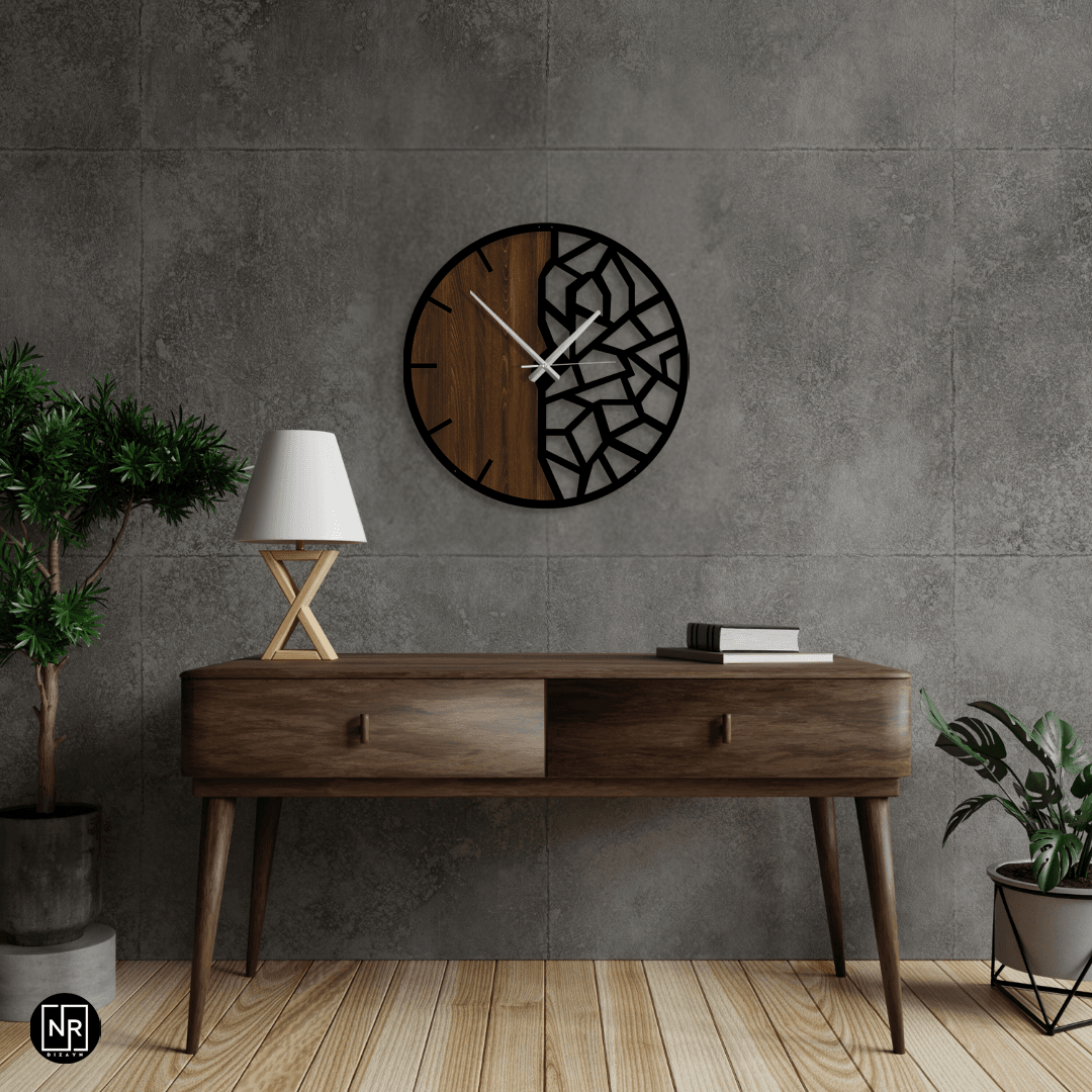 Duality Clock Dekoratif Metal Duvar Saati